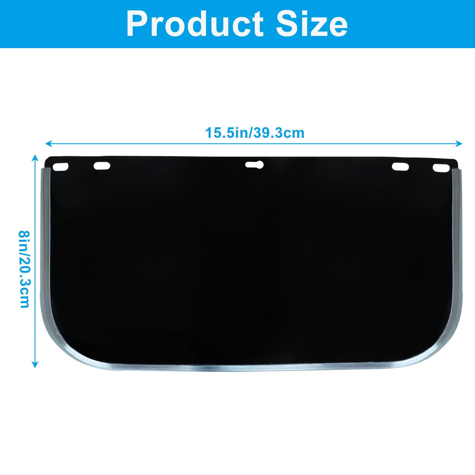 1 Pack Face Shield Replacement Lens, 15.5″ x 8″ Polycarbonate Protective Safe…