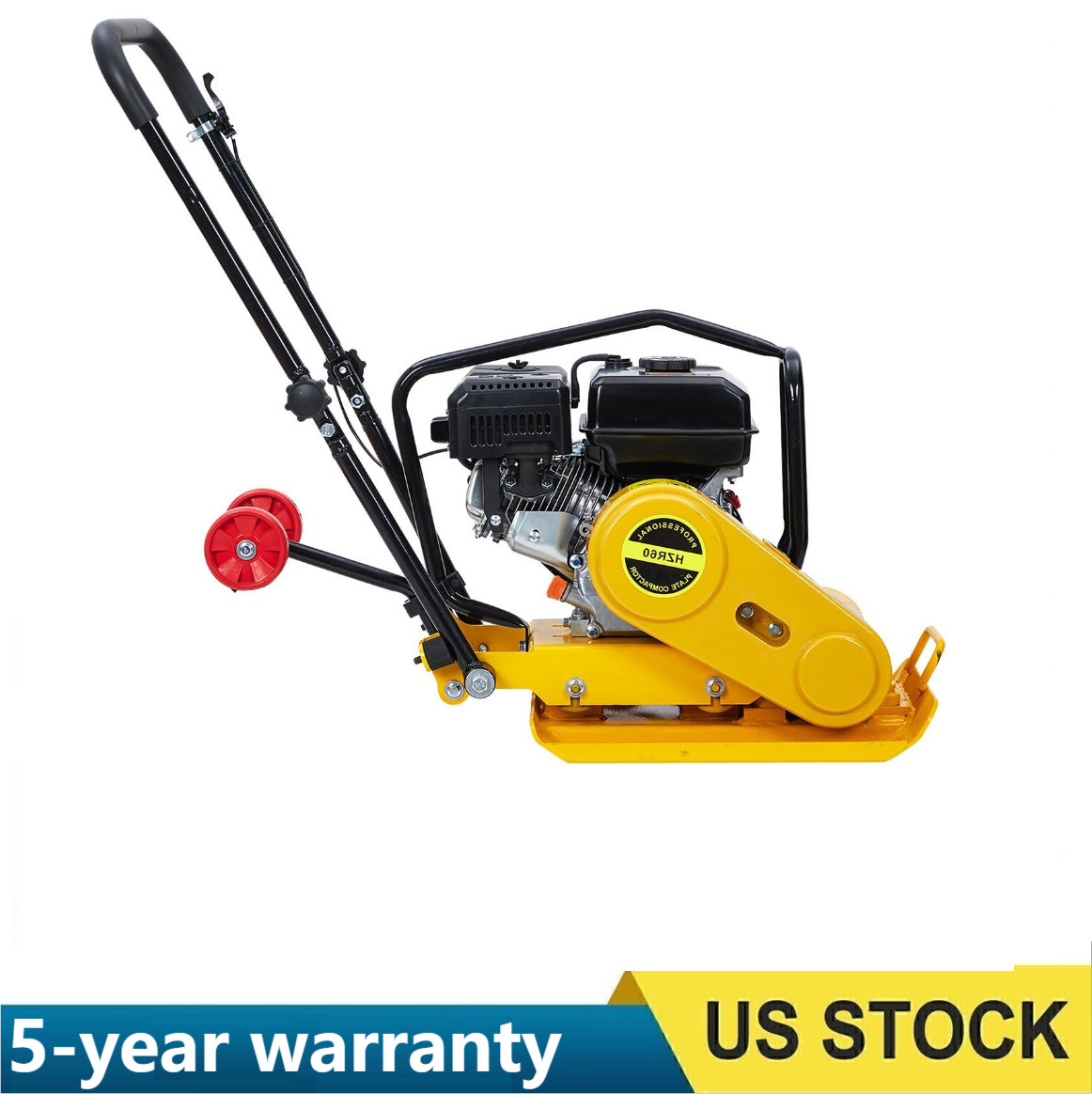 7HP Plate Compactor Rammer 212CC Gas Engine 4200lbs Compaction Force Rammer