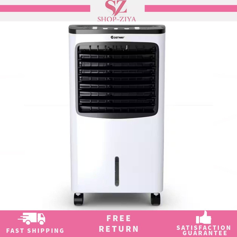 Costway 215 CFM Portable Evaporative Air Cooler 400 sq ft 3-Speed Remote Filter