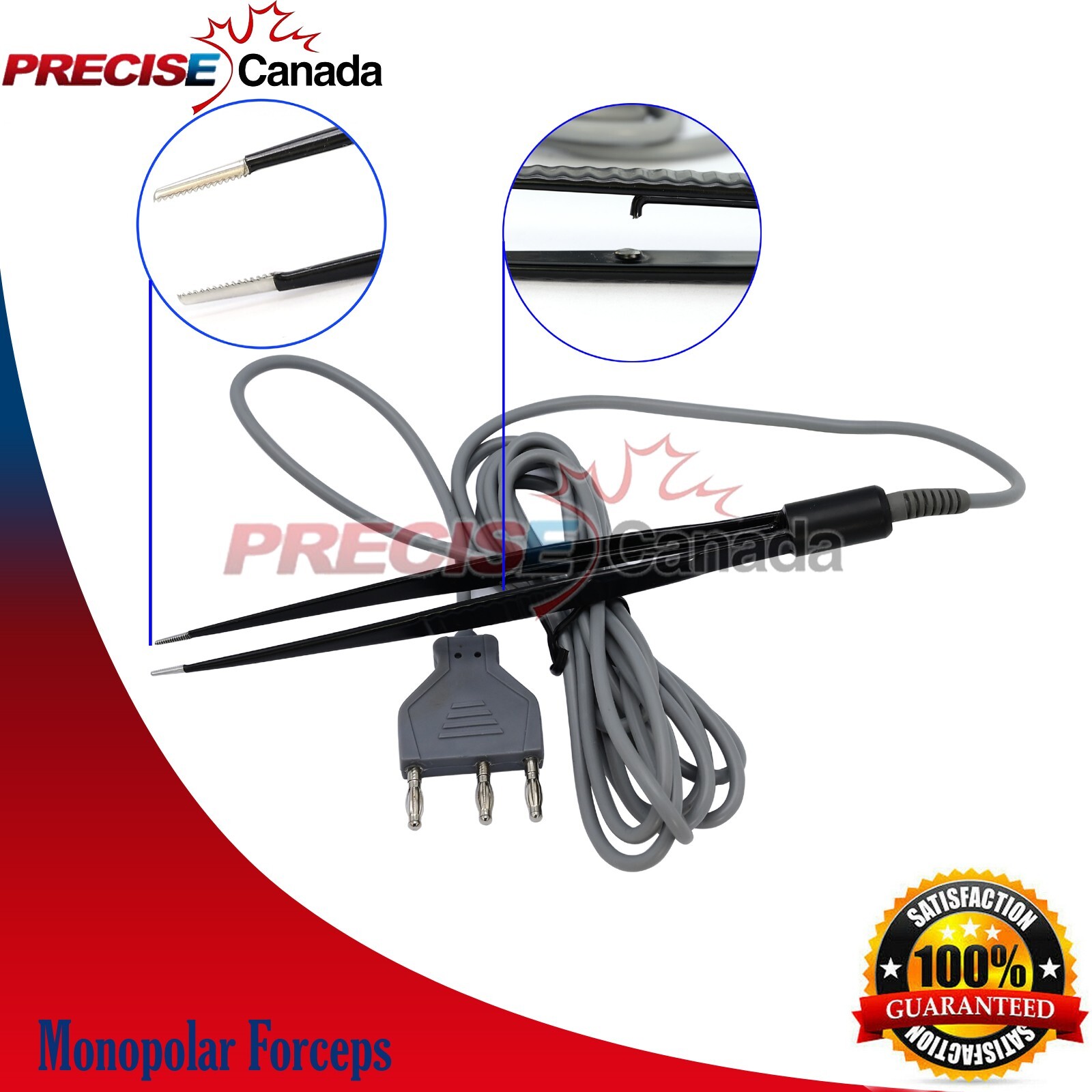 Potts Smith, Monopolar Non-Stick Bipolar Forceps w/Cable Electrosurgical EL-085