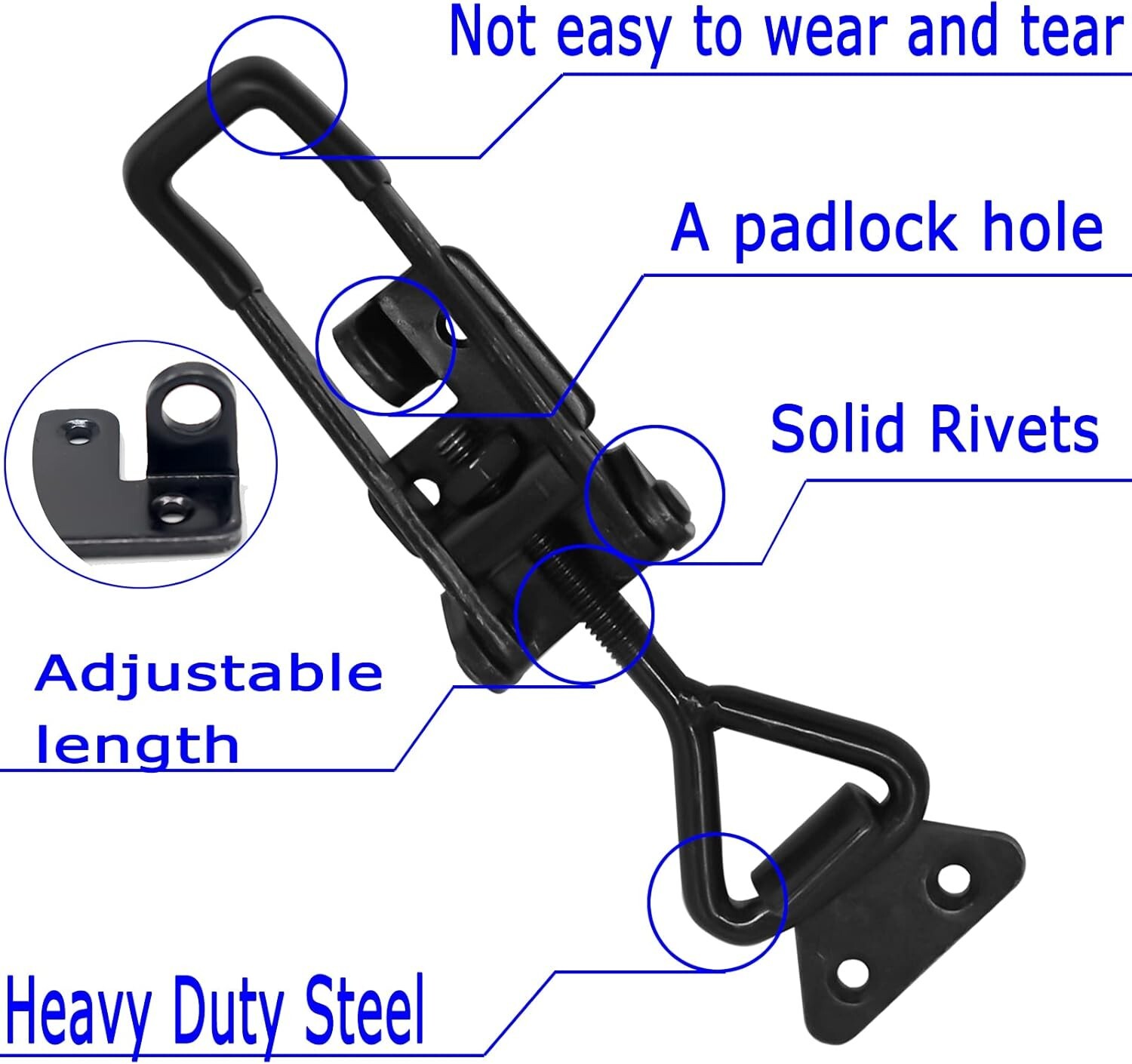 2 or 4 Pack Heavy Duty Toggle Latch Clamp, 1320Lbs 4003 Latch-style Toggle Clamp