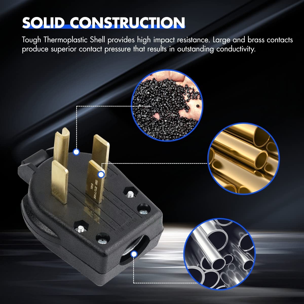 (High Power Plug + Surface Mount Power Receptacle) 30A 50A 125/250V,14-50R
