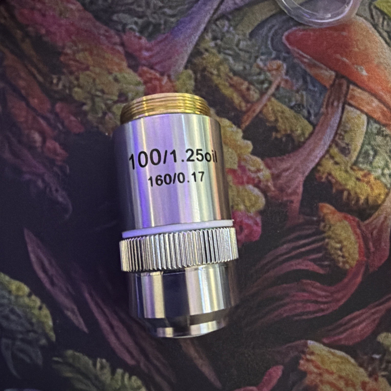 100/1.25 Oil 160/0.17 Achromatic Microscope Objective Lense