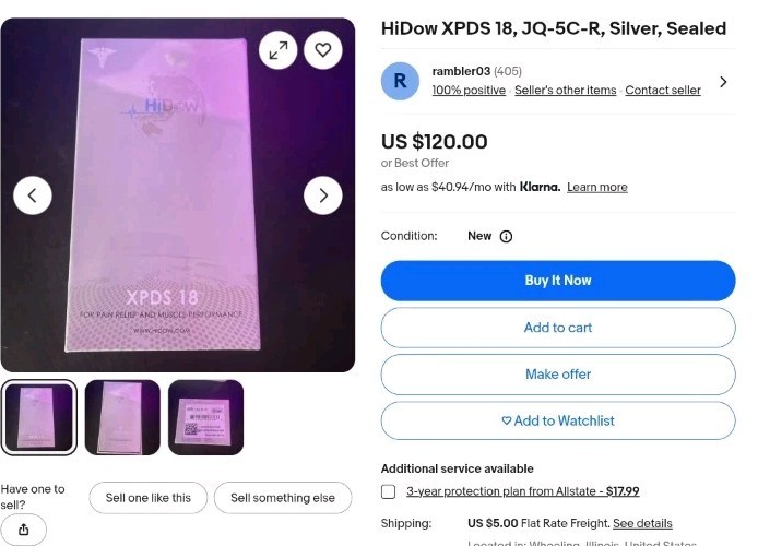 HiDow XPDS 18 TENS Unit Handheld Device for Physical Medicine & Rehabilitation