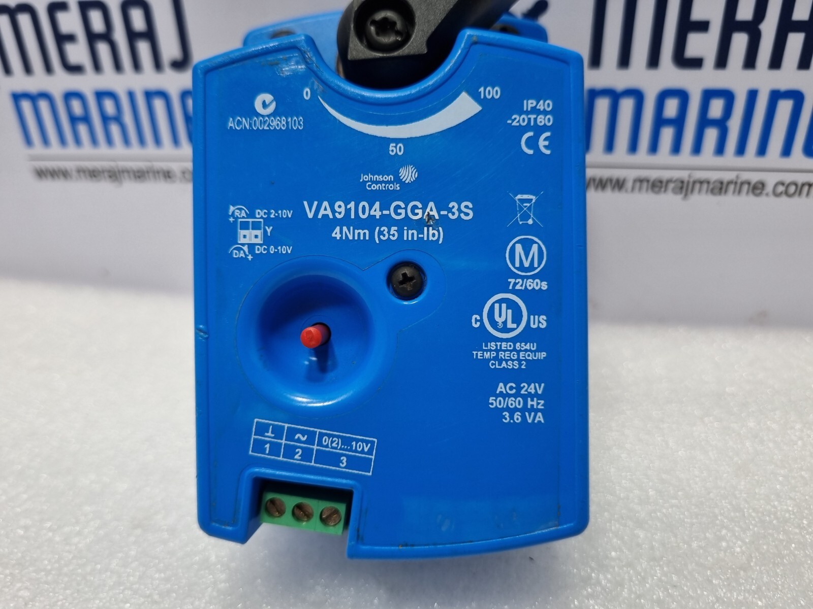 Johnson Controls VA9104-GGA-3S 4Nm(35 in-lb) Valve Actuator