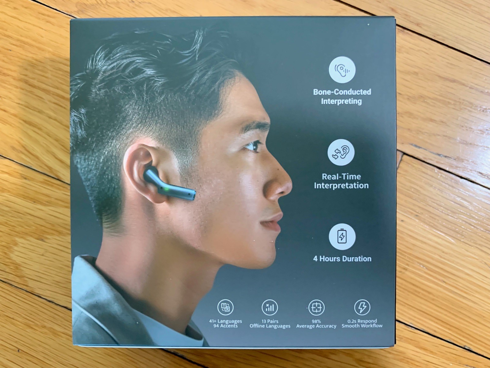 Timekettle W4 AI Translation Earbuds, Bone-Voiceprint Sensor, AI Auto-Correction