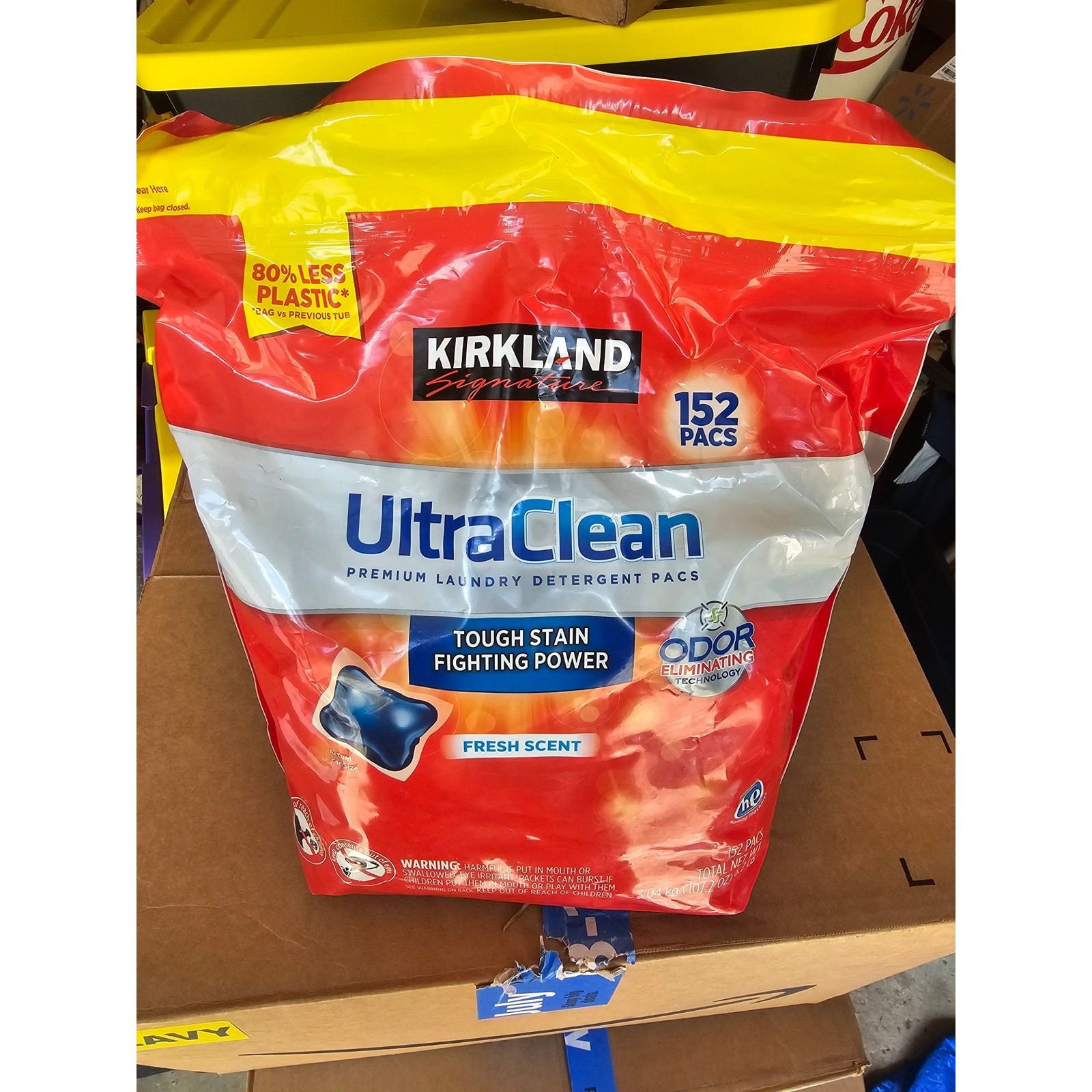 Kirkland Signature Ultra Clean HE Laundry Detergent Pacs with Patented 152 count