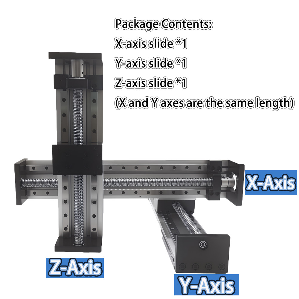 XYZ Ball Screw Slider Linear Modules Motion Table With Motor Kits for cnc router