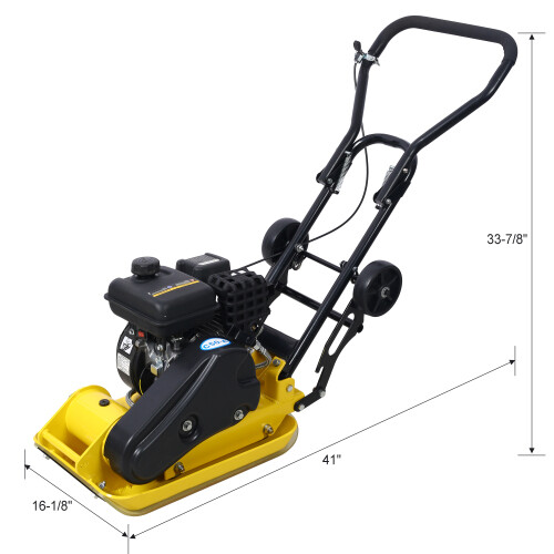2.5HP Plate Compactor Gas 80cc 1800 Lbs Force Construction Concrete Tamper Paver
