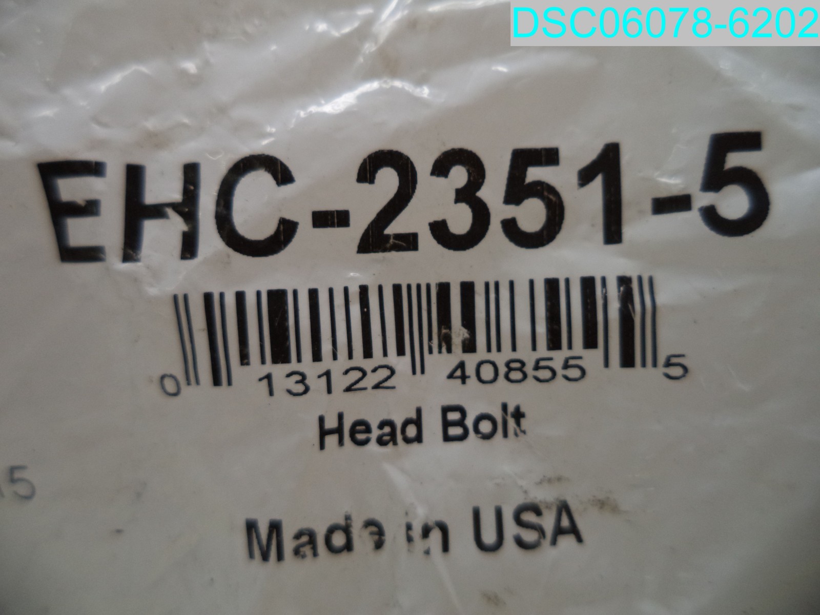 QTY=5: EHC-2351-5 Head Bolts 10.000MM X 2.125IN x 8.000MM 1.25 Thread Pitch