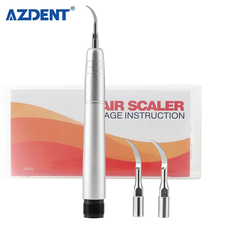 Dental Ultrasonic Air Perio Scaler Handpiece Hygienist 2/ 4Holes 3 Tips AZDENT
