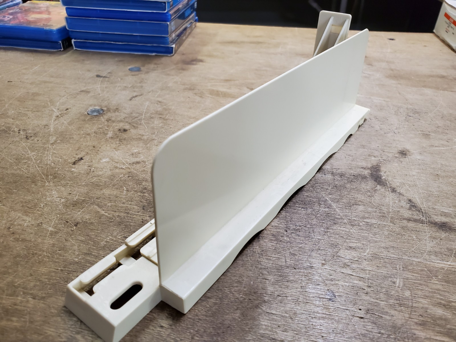 Lot of 55 RTC Profit Pusher 12″ T-Track Automatic Spring-Feed Shelf Units, Beige