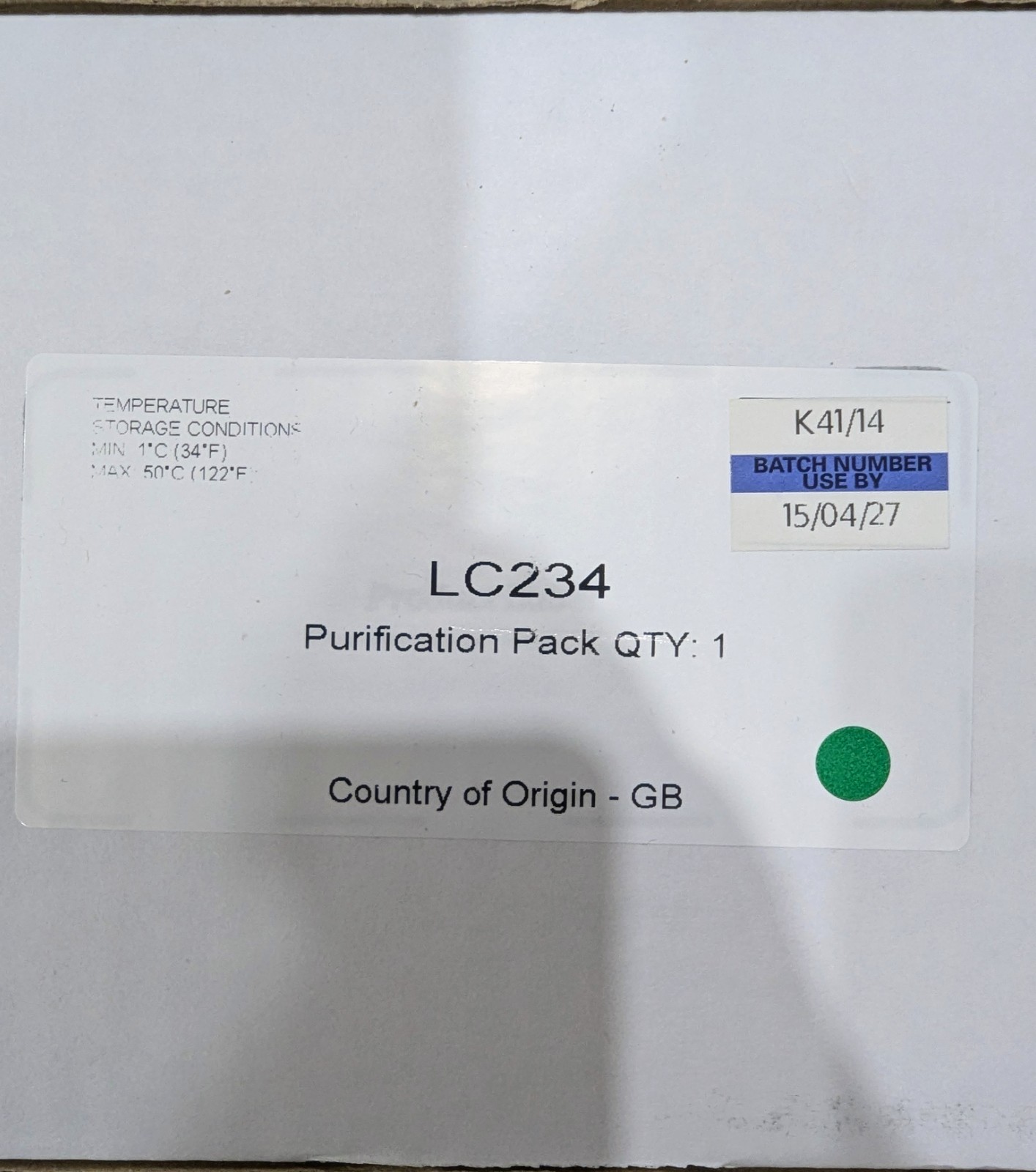 BRAND NEW ELGA VEOLIA LC234 DI Pack