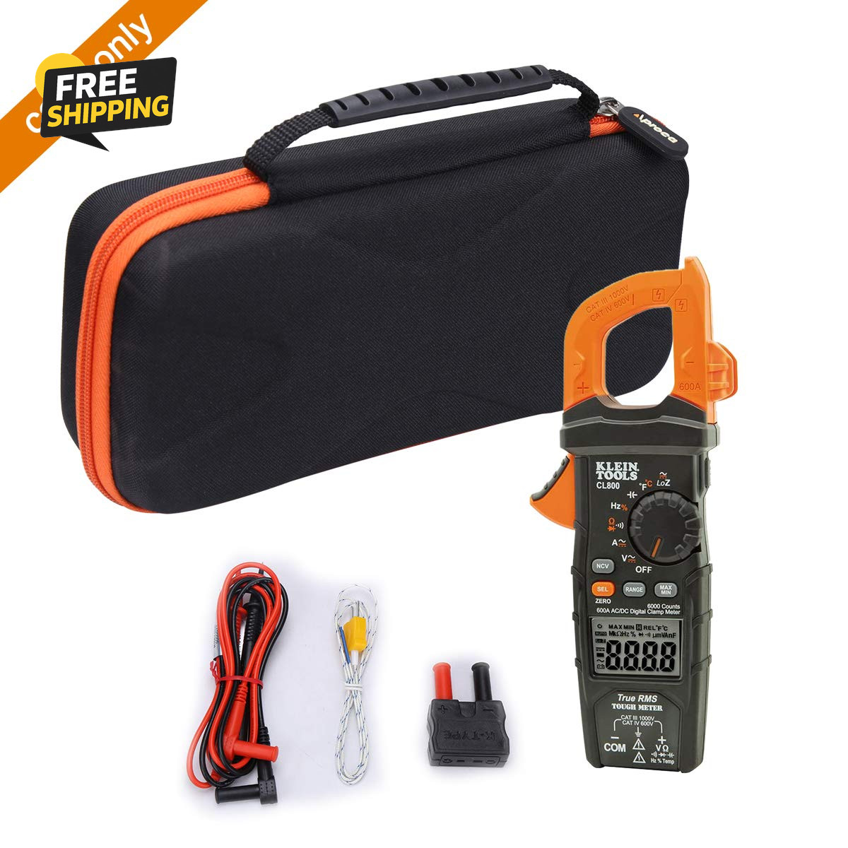 Case Compatible with Klein Tools CL800 CL810 CL700 CL600 Digital Clamp Meter