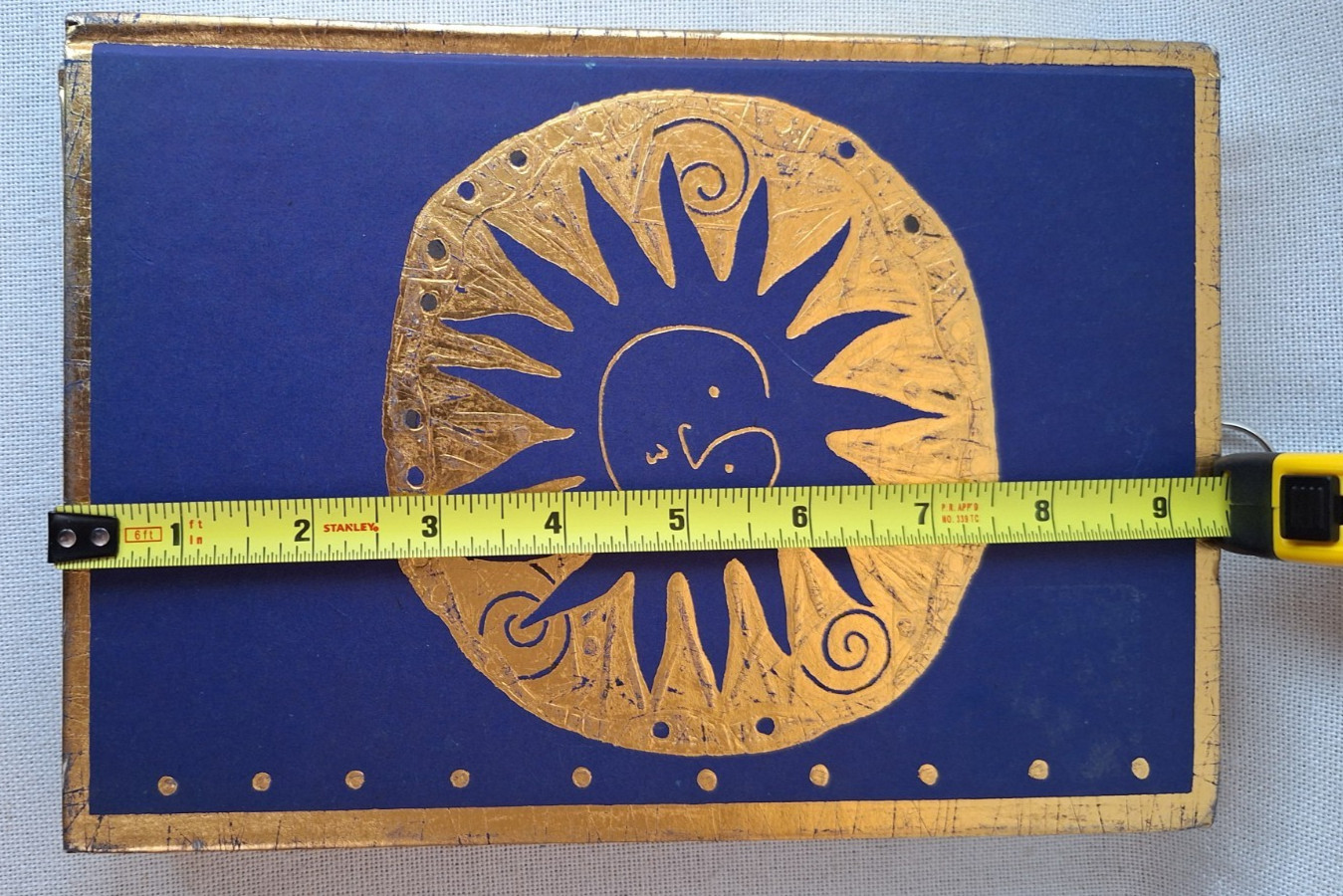 2 Journals Hardcover Blank Page Purple & Gold Celestial, Boho, Travel Notebook