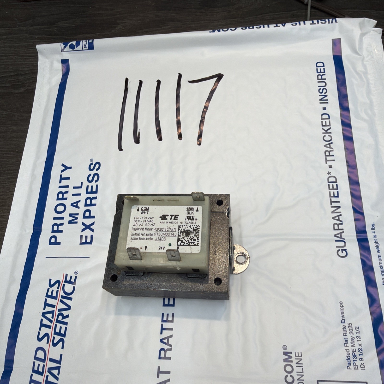 Goodman 0130M00140 120V To 24V 40VA Transformer 4600B1E07AE79