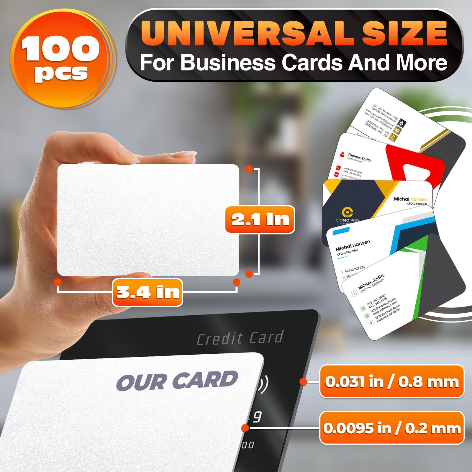 Bulk Metal Business Cards Aluminum Sublimation Blanks for Custom Printing