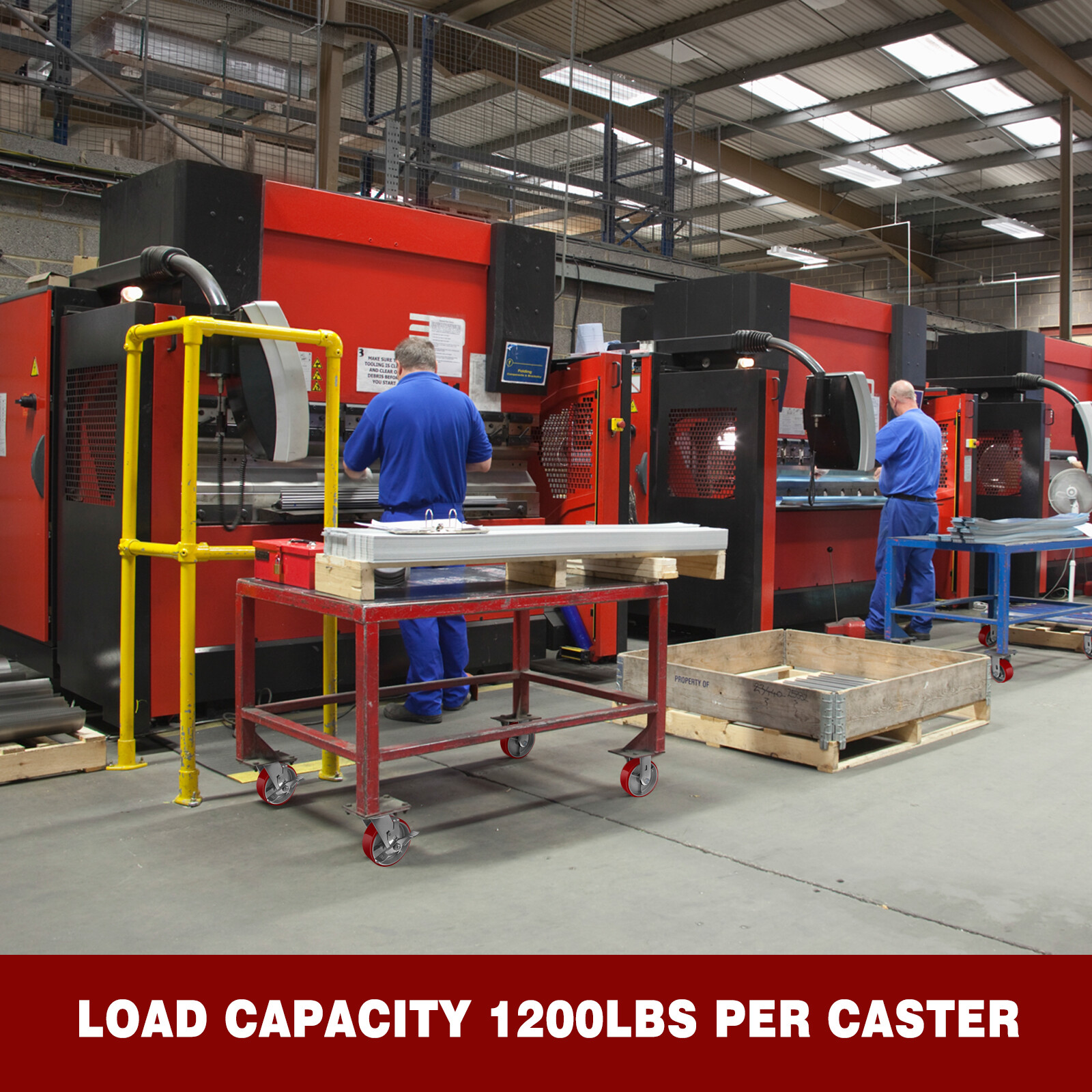6 Inch Caster Wheels Heavy Duty,Capacity 1200-4800LB