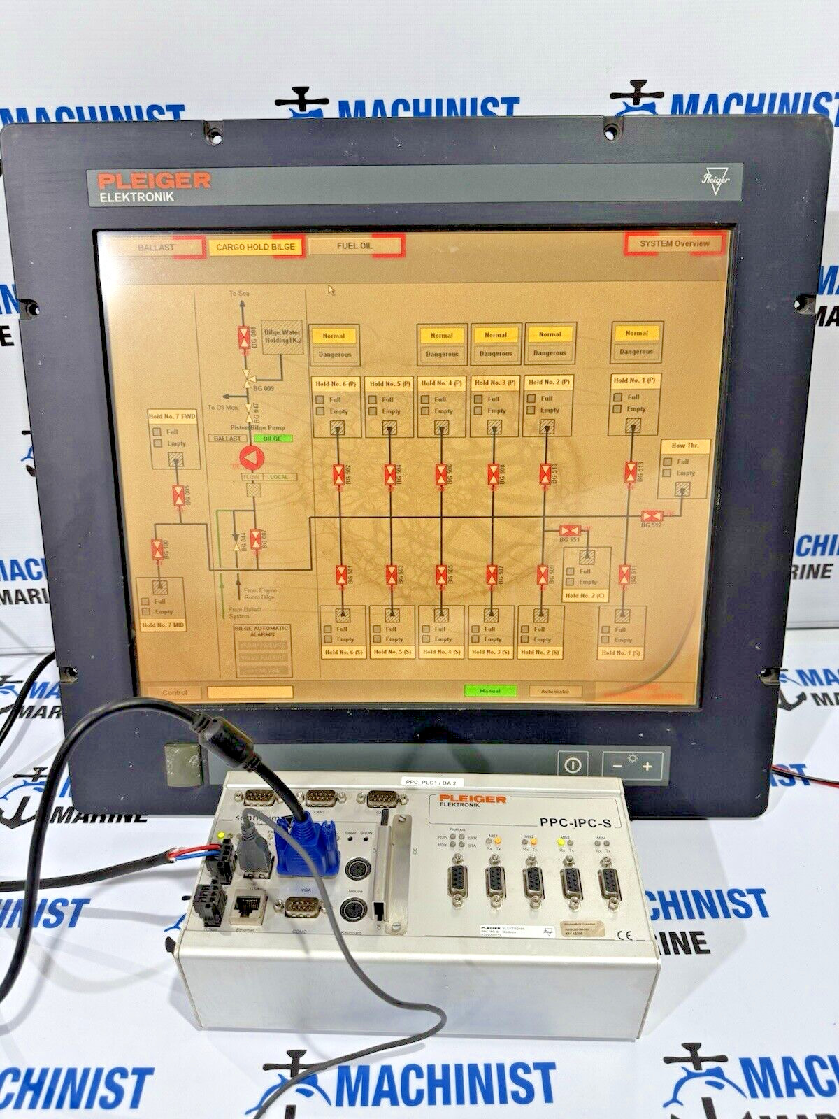PLEIGER ELEKTRONIK SONTHEIM PPC-IPC-S WITH MT219 nautic 24 display