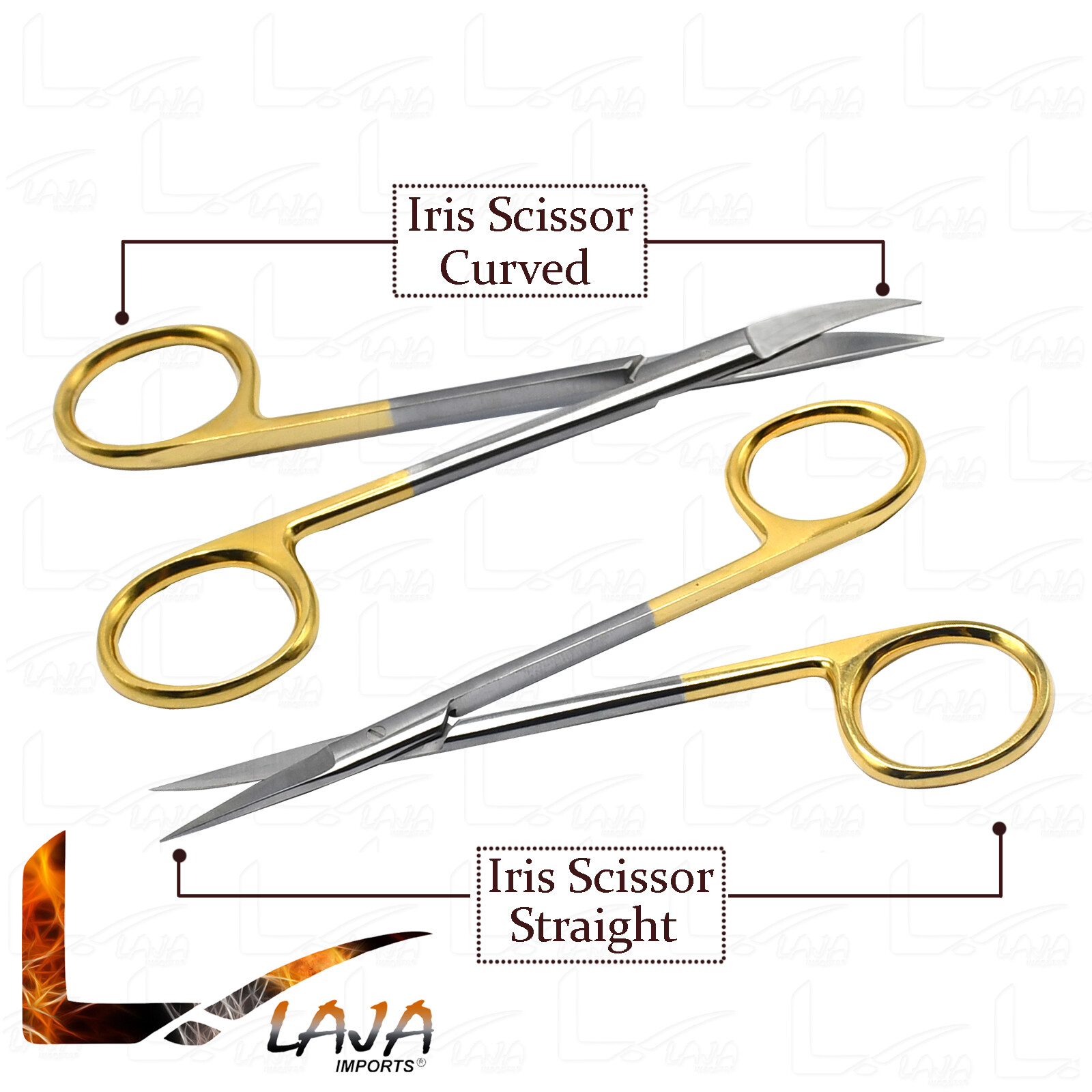 GERMAN TC Iris Scissors 4.5″ Stainless Dental Surgical Veterinary Instruments