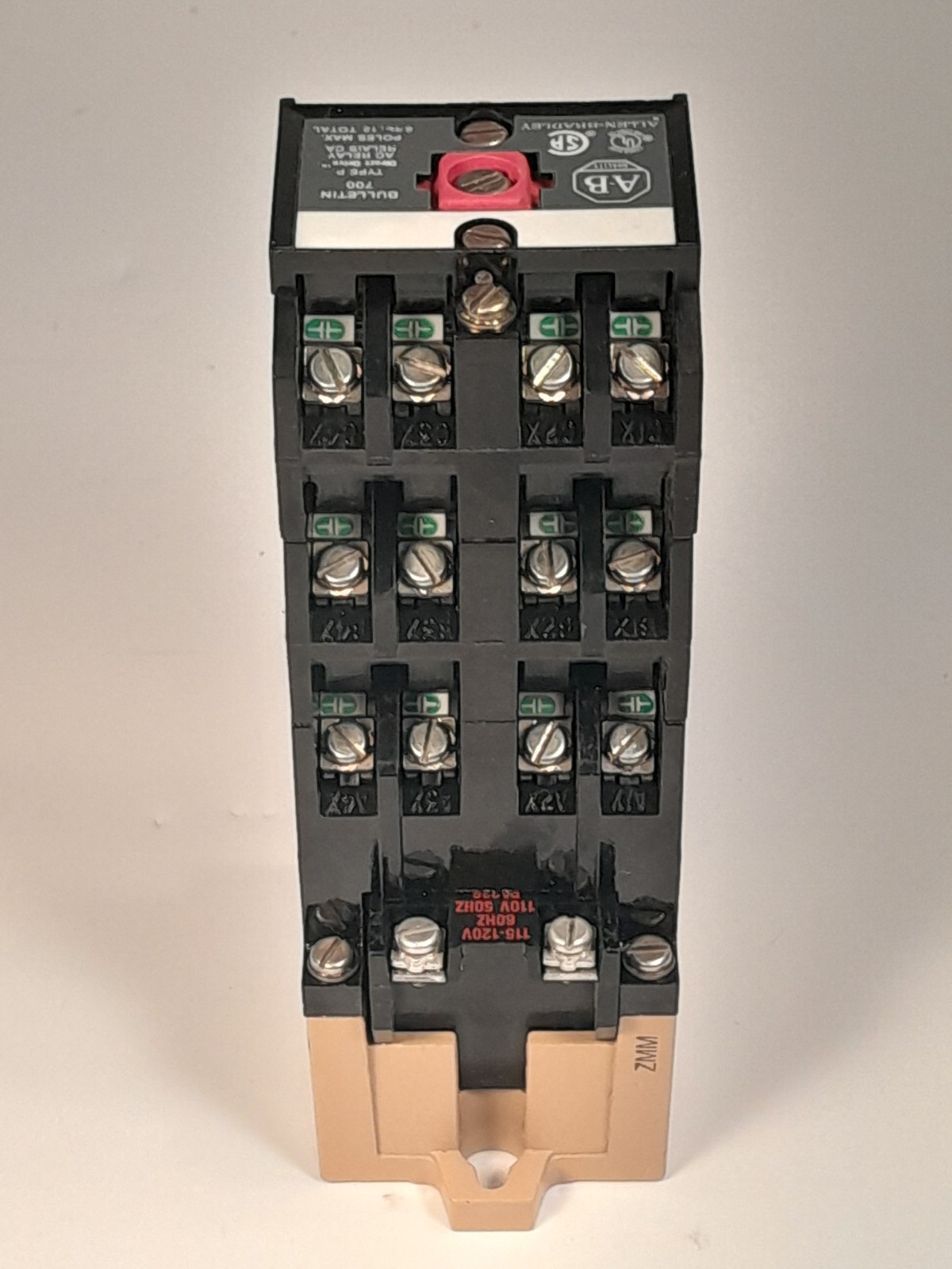 Allen Bradley 700-P400A1 AC 12 Pole Relay 10A 600V Type P