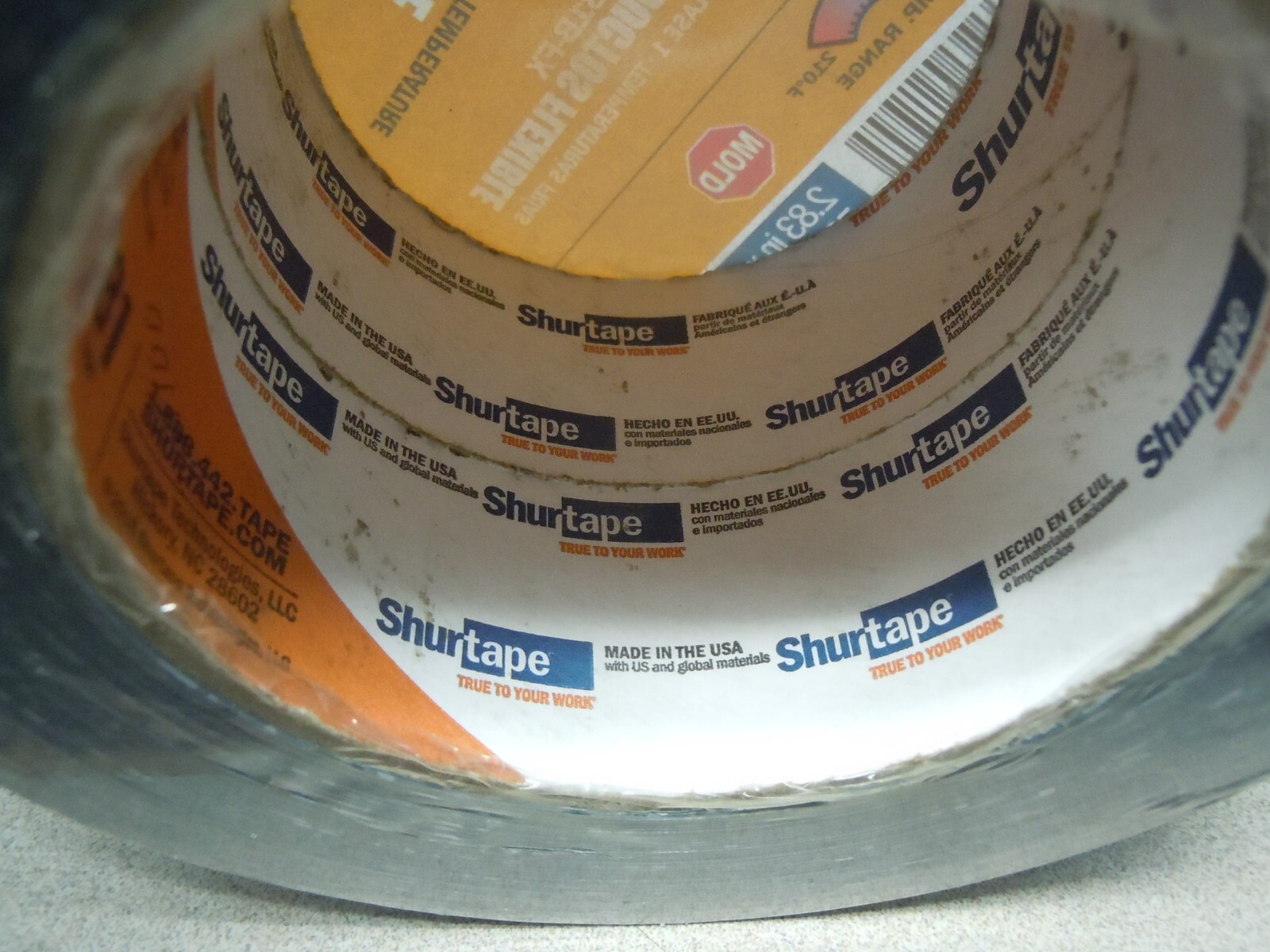 Shurtape 106634 DC 181 3″ Flex Duct Film Tape, Black Printed, 72mm x 110m