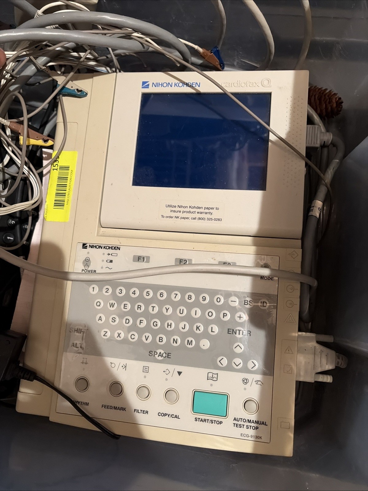 Nihon Kohden ECG-9130K CardioFax Q ECG / EKG Machine w/ Leads