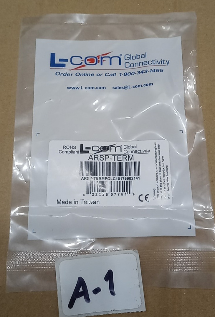 1PC L-COM ARSP-TERM 0-6 Ghz RP-SMA Plug Terminator 50 ohm Same As Pictures