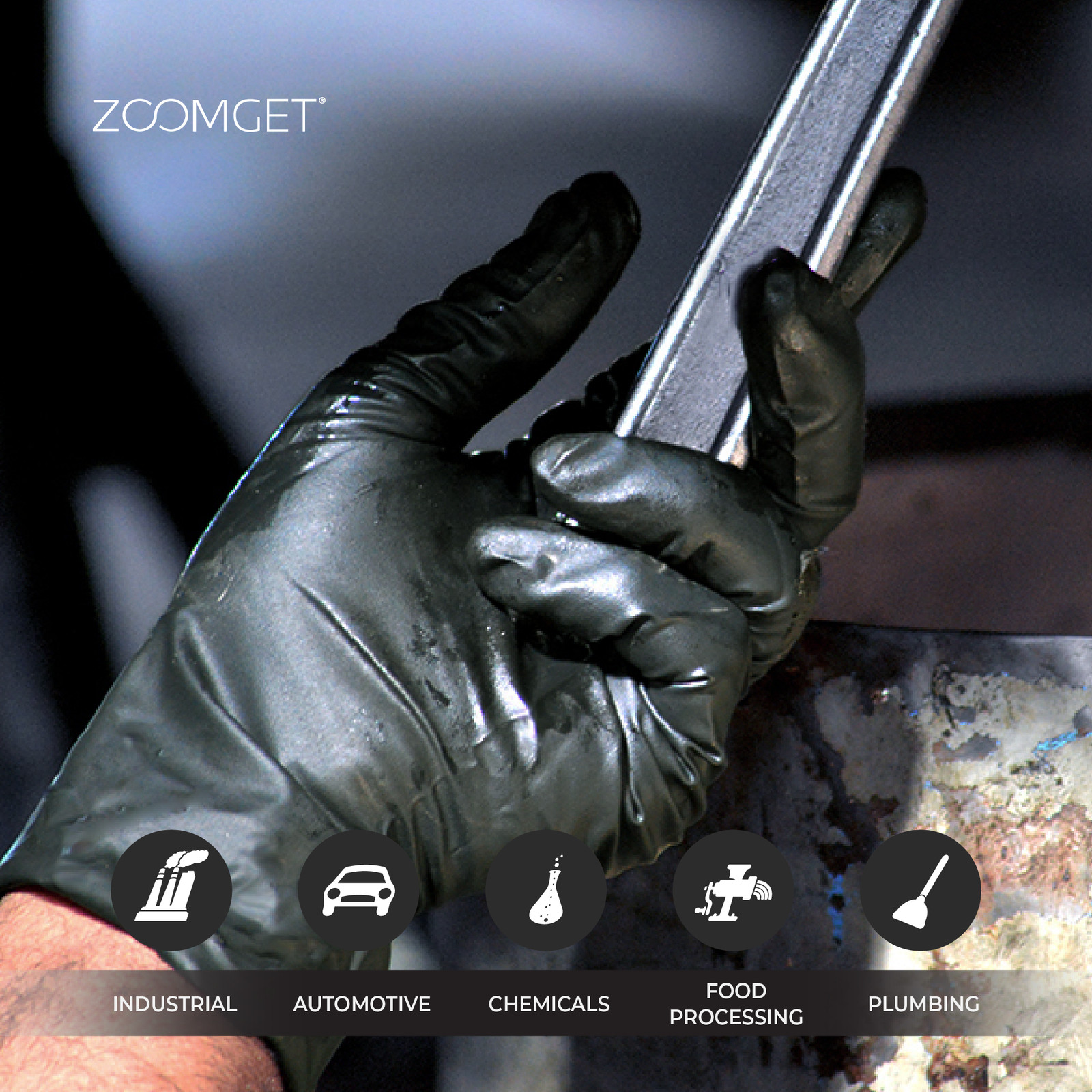 1st Choice Premium Black Nitrile Disposable Gloves, 6 Mil, Case of 1000