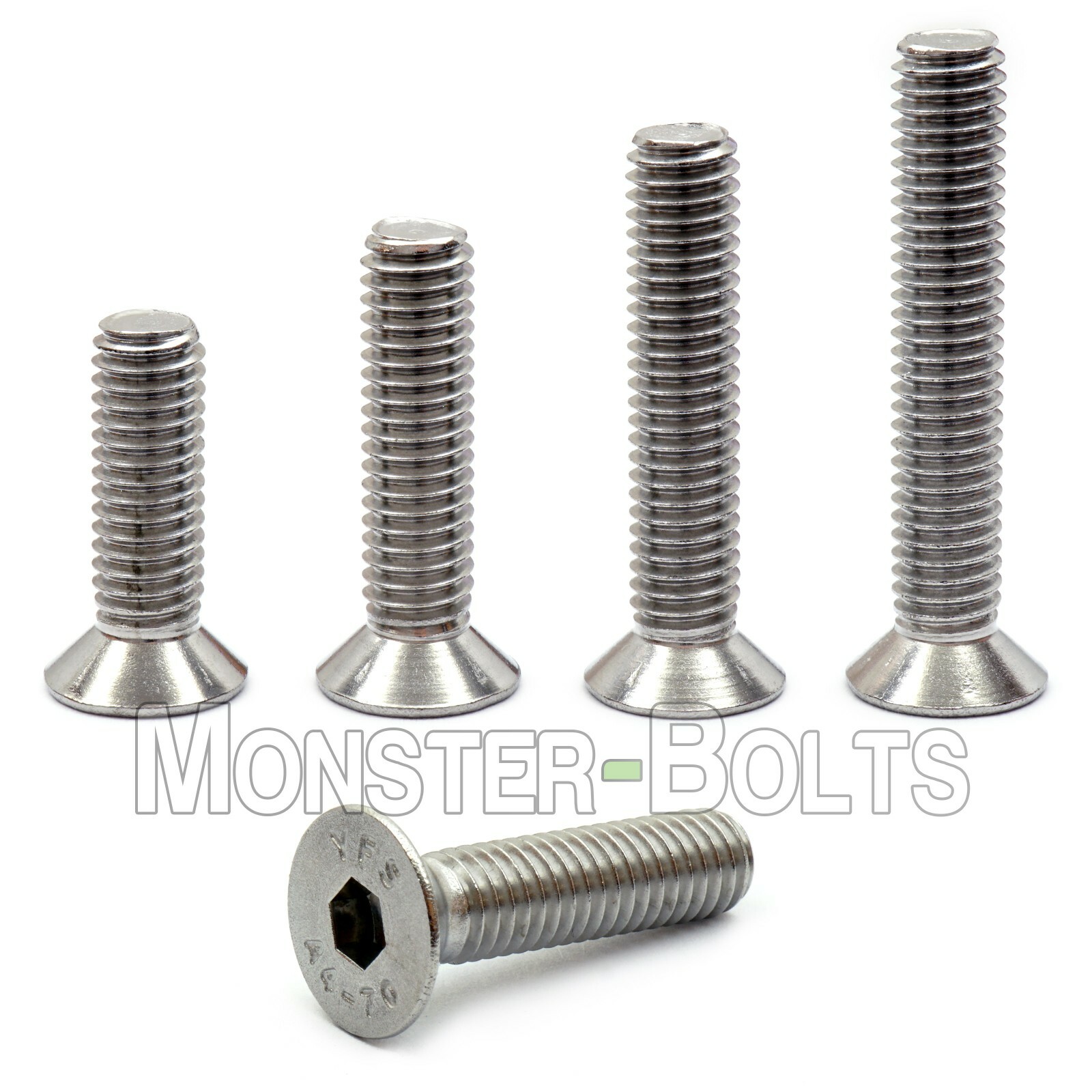 M3 Flat Socket Cap Screws, Marine Grade 316 / A4 Stainless Steel Metric DIN 7991