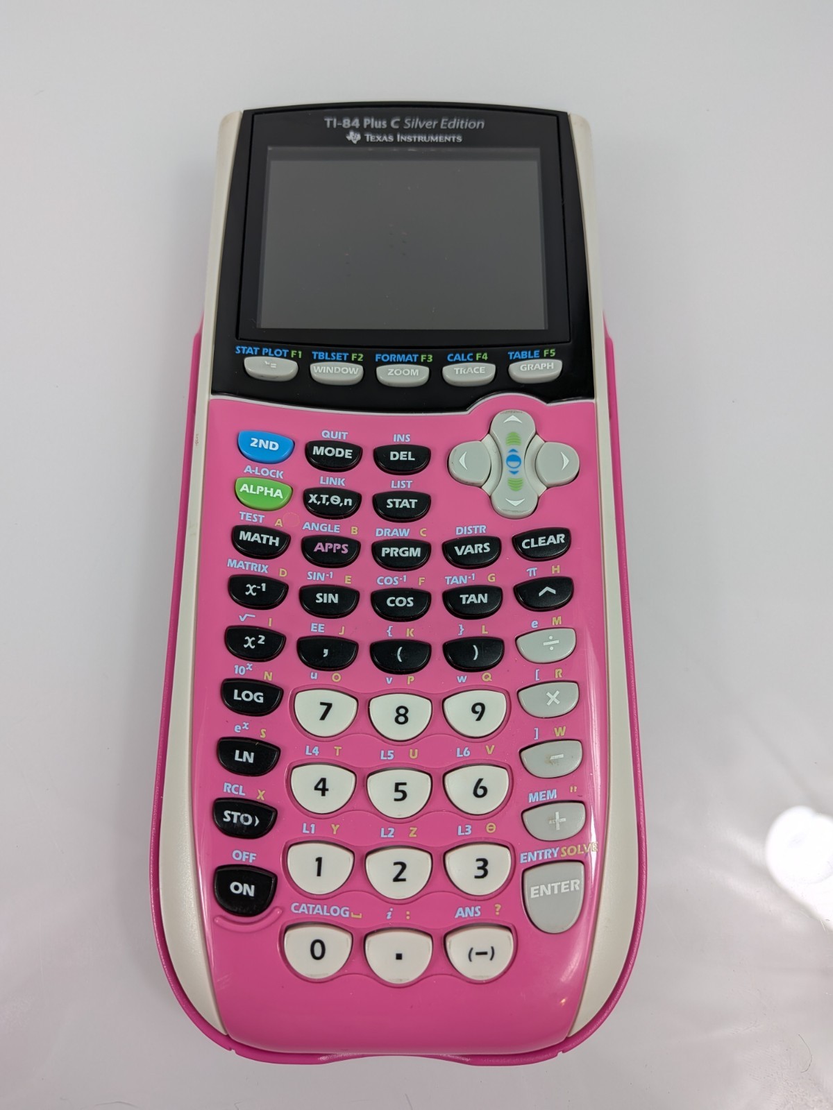 TI-84 Plus C Silver Edition Pink Graphing Calculator Tested Works (No Charger)