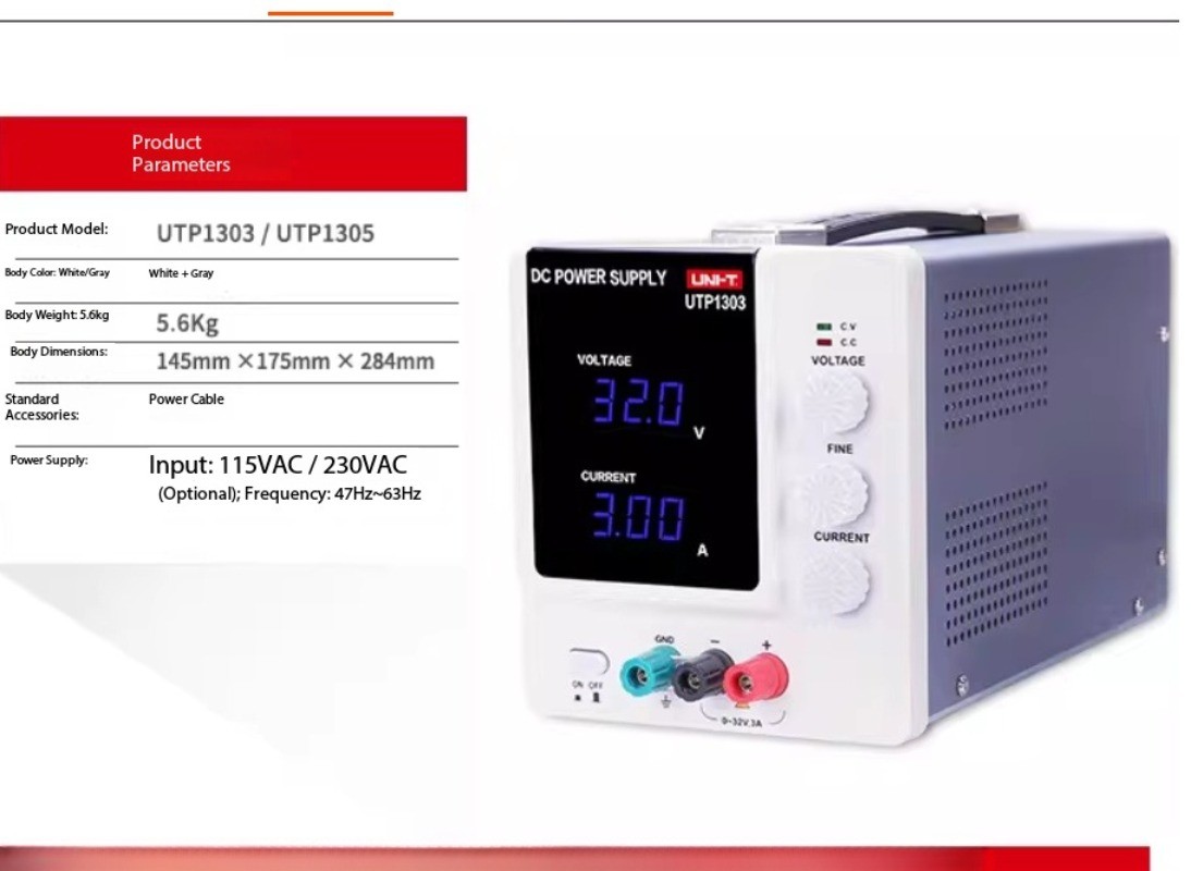 UTP1303/UTP1305 Adjustable Linear DC Regulated Power Supply 32V/3A/5A