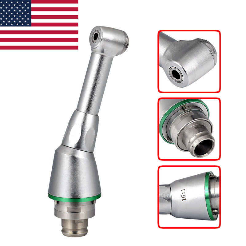 5*Dental Contra Angle Head for Endo Motor 16:1 Reduction Handpiece Push Button