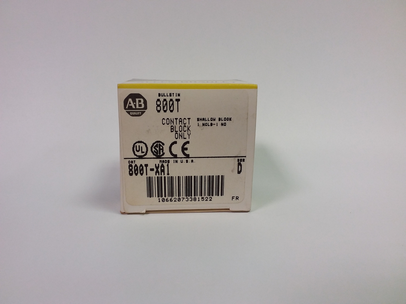 ALLEN BRADLEY 800T-XA1 SER. D Contact Block ***NEW***