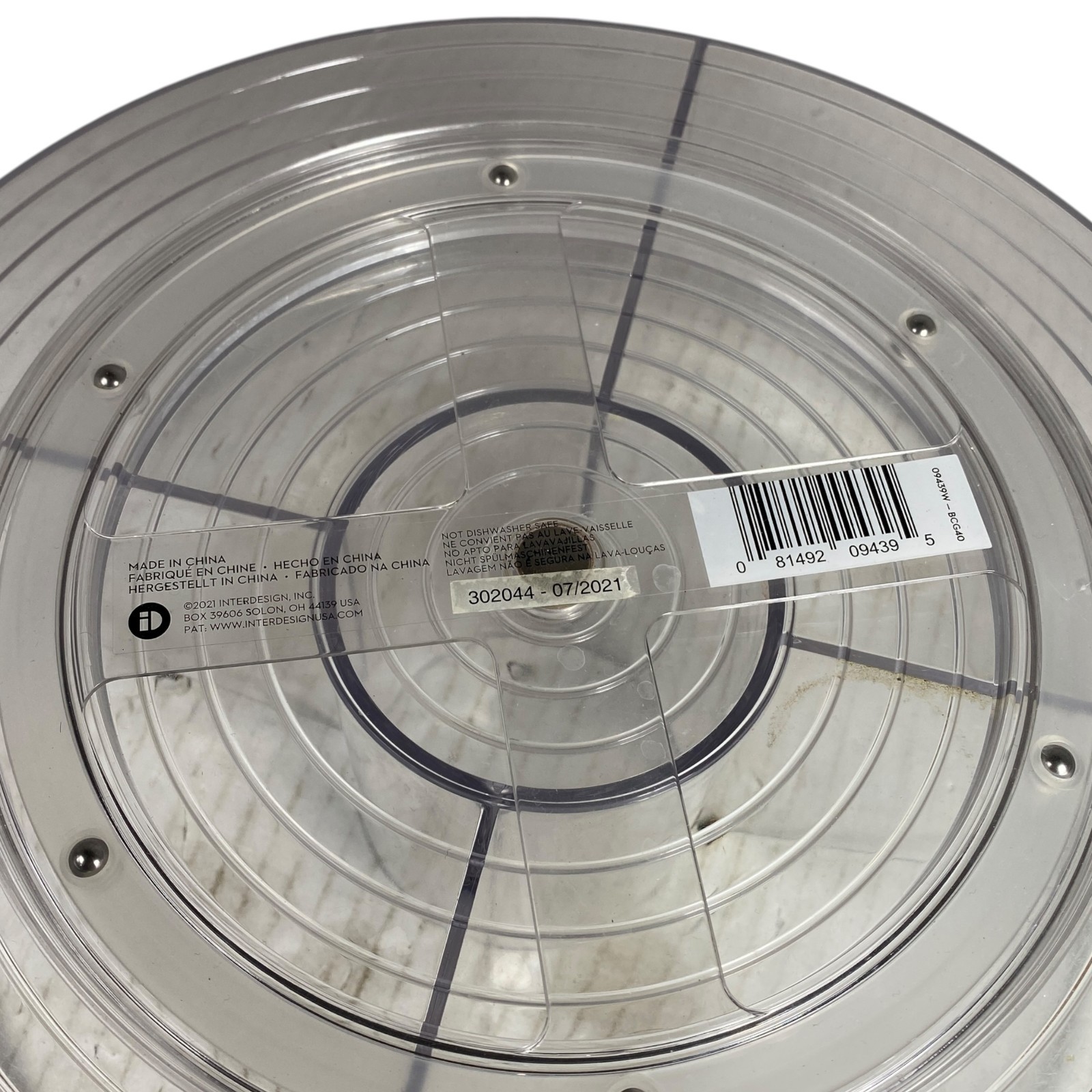 iDesign Recycled Plastic Lazy Susan Turntable Organizer 11 Inch, Clear