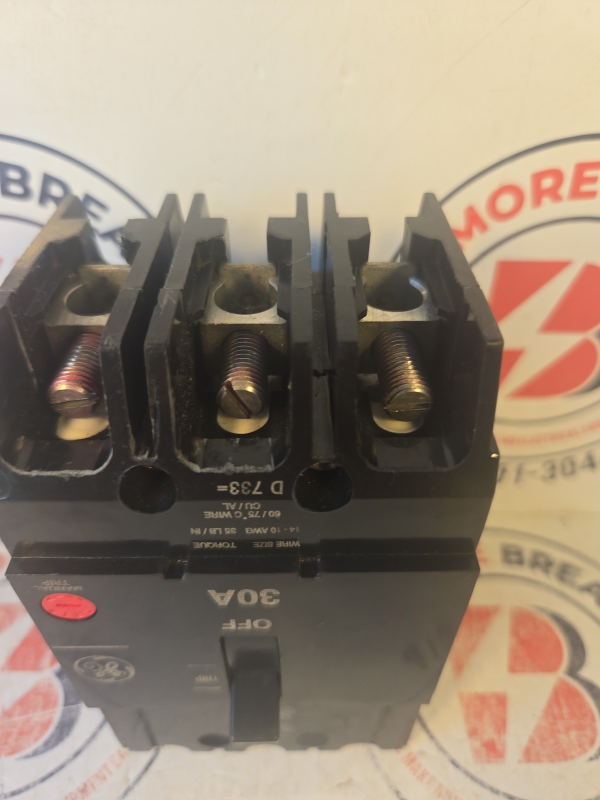 ✫REFURBISHED✫ General Electric TEY330 Bolt-On Circuit Breaker 30A 3P 277V D3