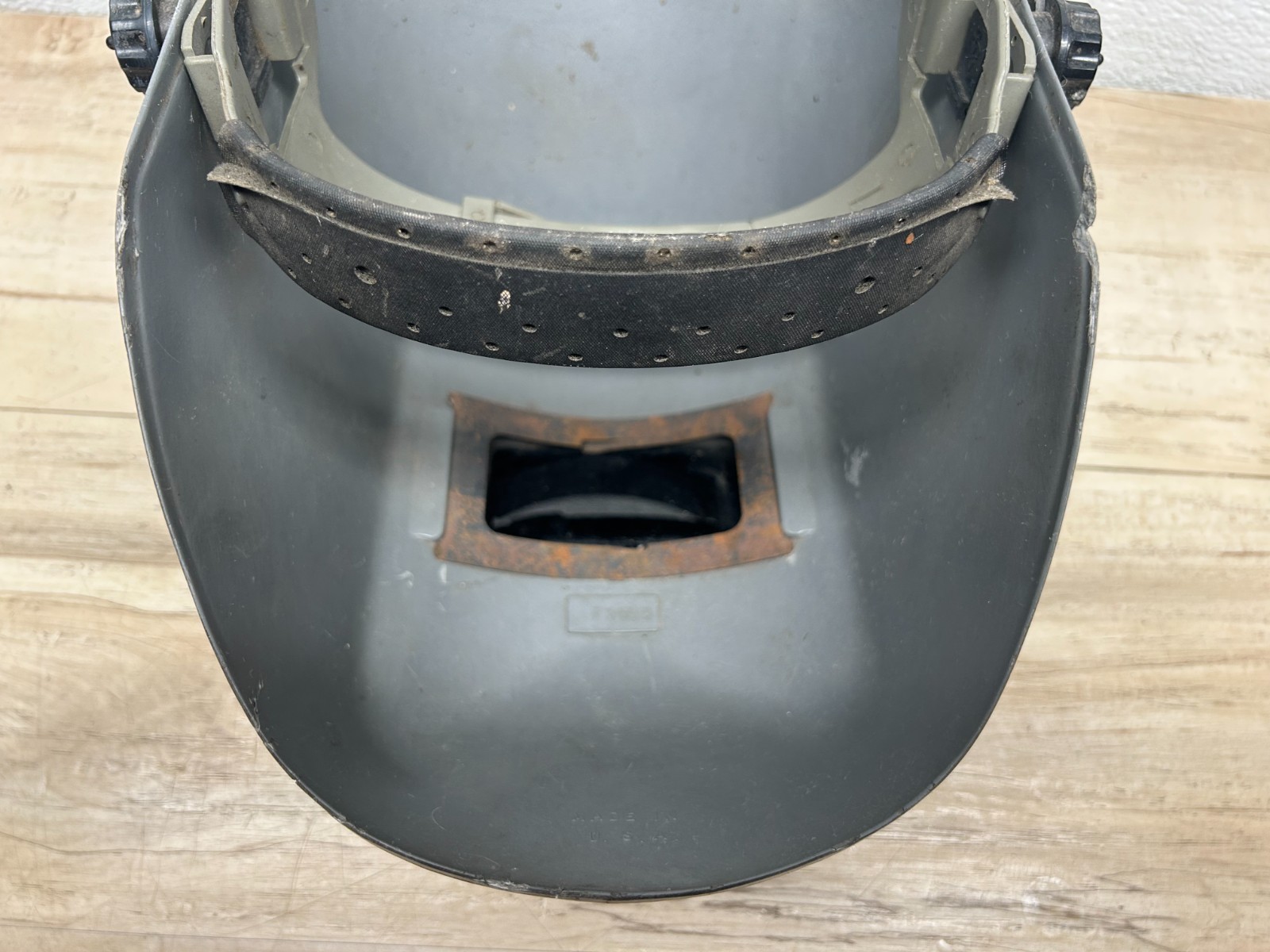 Vintage Fibre-Metal Welders Mask Gray Thermoplastic Welding Helmet