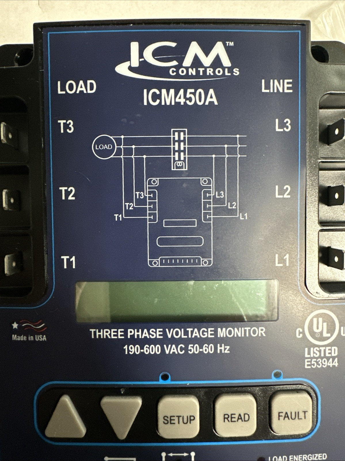 ICM Controls ICM450A Programmable 3-Phase Line Voltage Monitor 190-600VAC