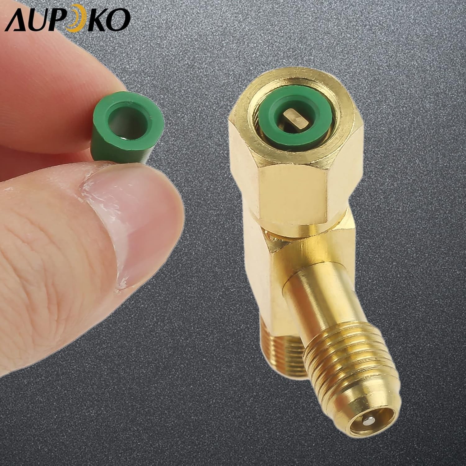 Aupoko Quick Coupler Access Tee, 1/4» Valves Core Tee Adapter 1/4 inch, Gold