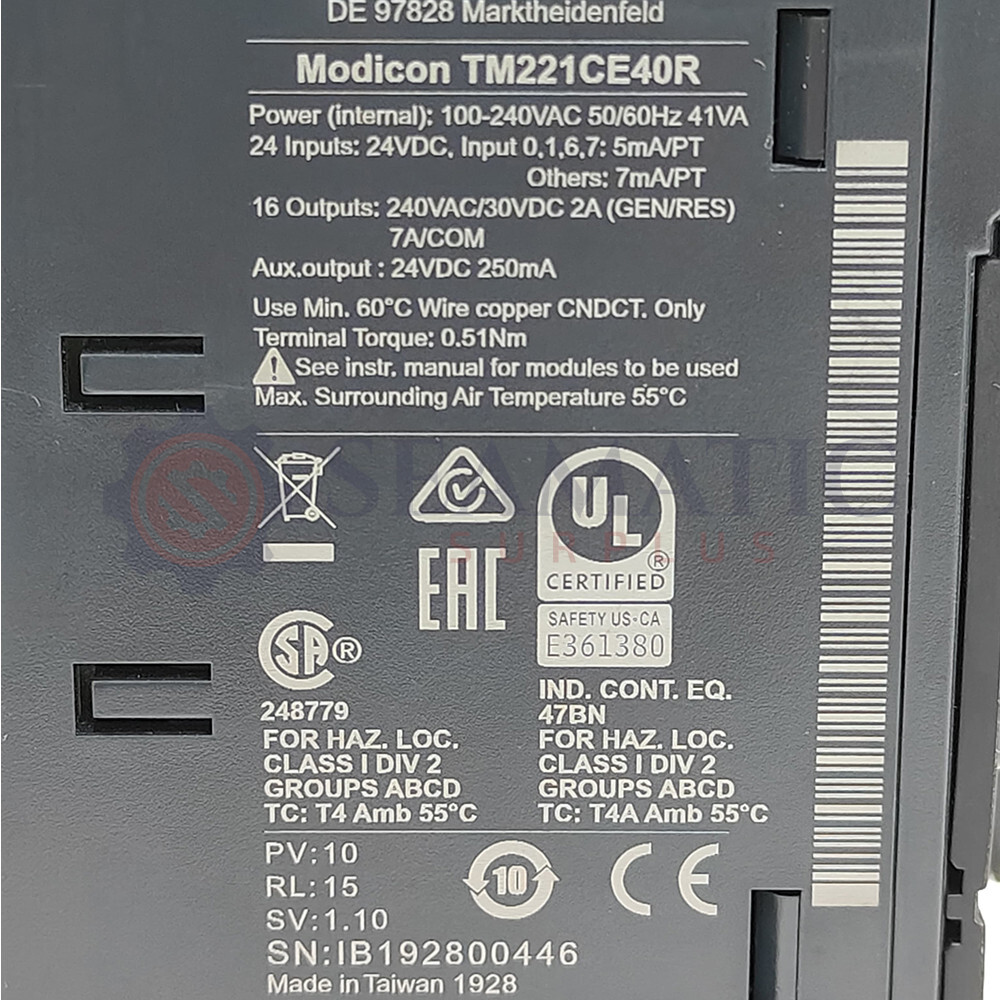 NEW Schneider TM221CE40R Logic controller Modicon M221-40IO Relay Ethernet