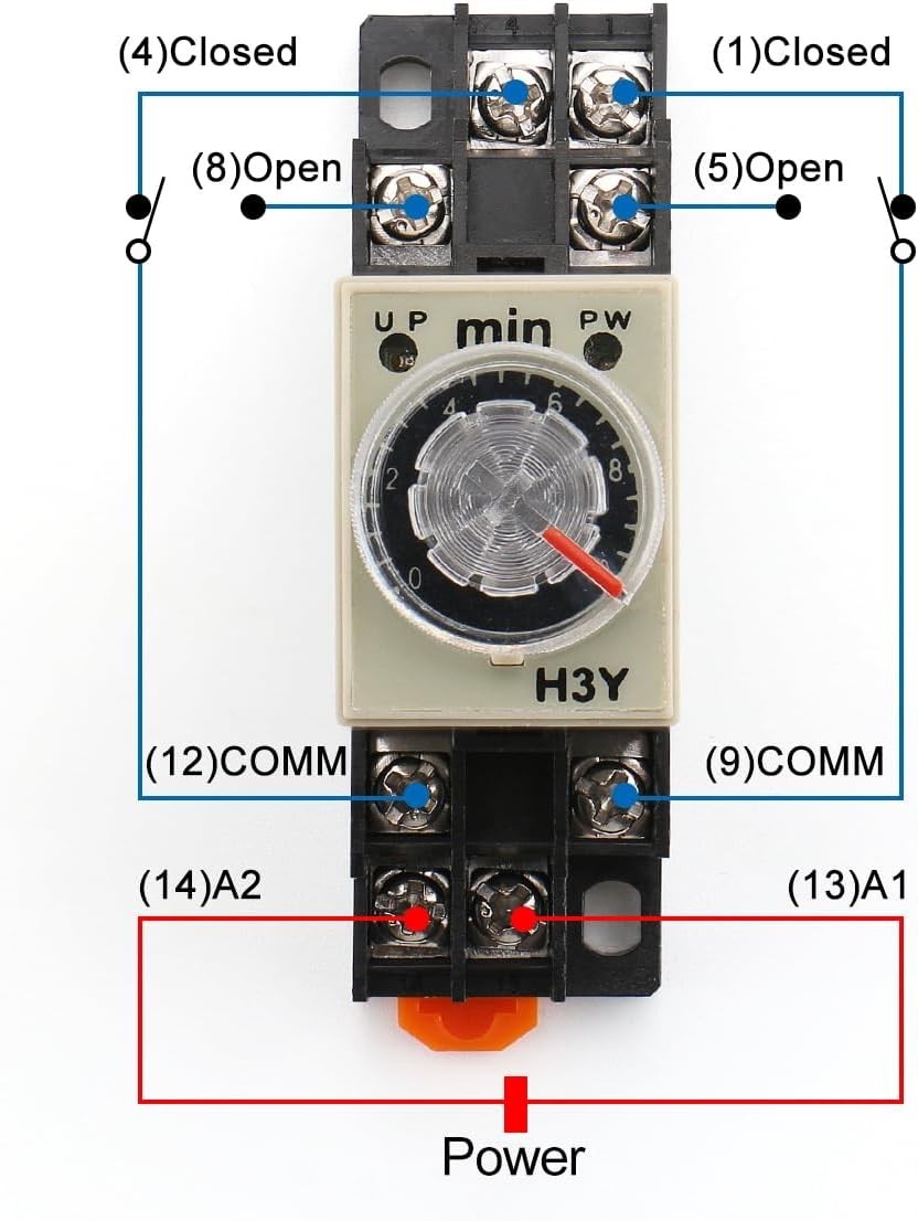 Industrial 8-Pin Time Delay Relay – AC 110V, 5A DPDT for Automation Systems