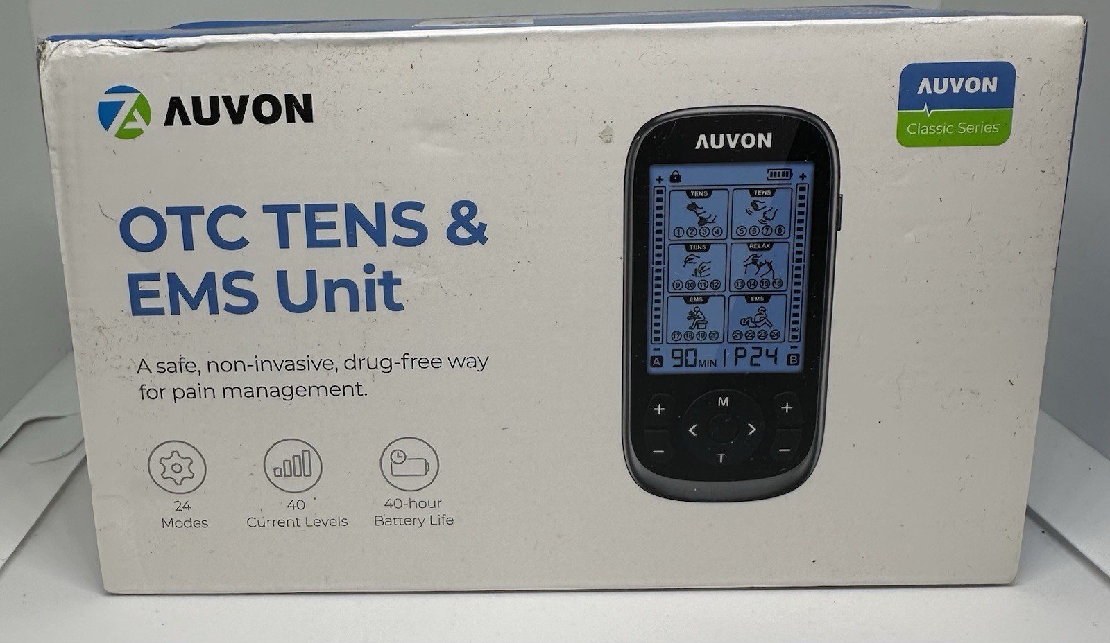AUVON TENS & EMS Unit TA2224 | 24 Modes, Rechargeable, Dual Channel | NEW Sealed