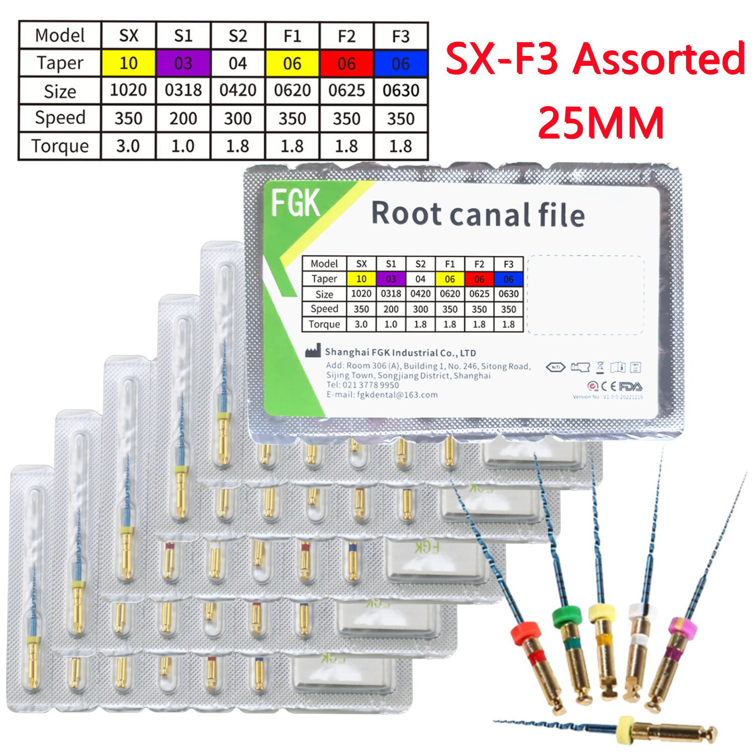 21/25MM NITI Dental Reciprocating Endodontics Files Engine Use Root Canal Files