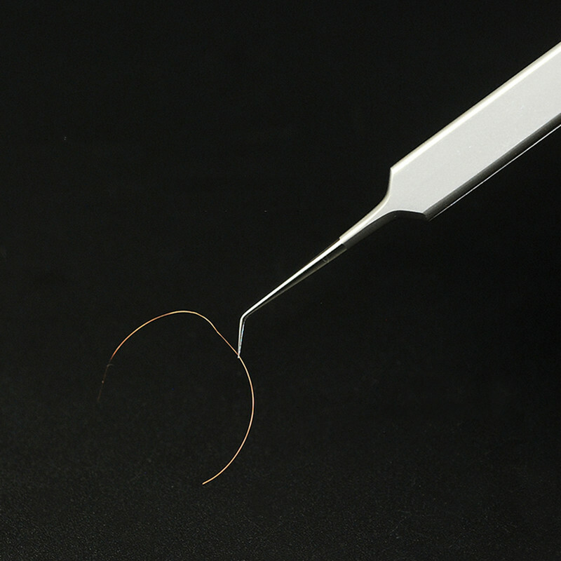 2pcs/set Precision Stainless Steel Straight Curved Ultra Thin Fly Line Tweezers