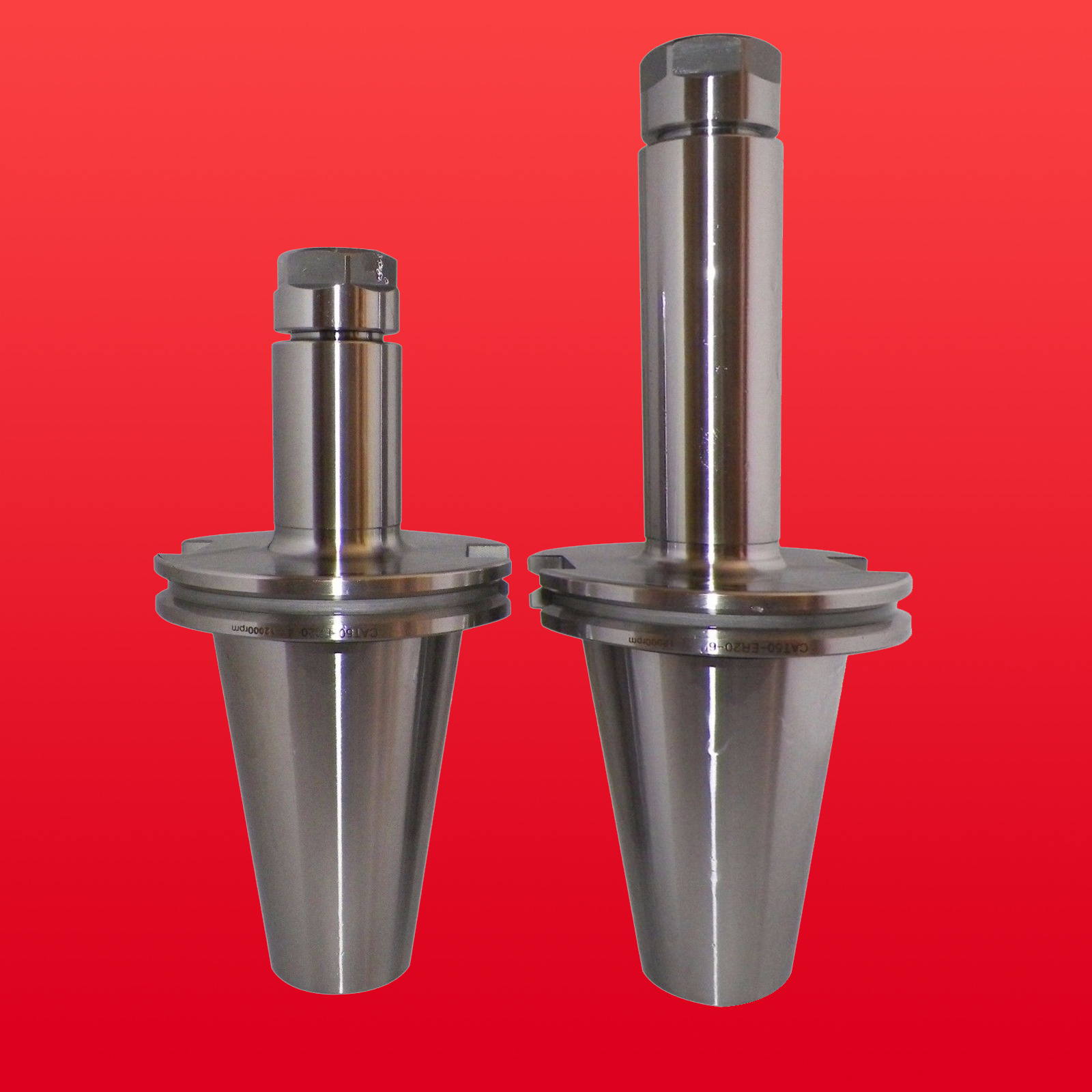 CAT50 ER20 Collet Chucks 2 Pcs w Proj. 4″-6″ Balanced G2.5 @10,000 RPM Prime