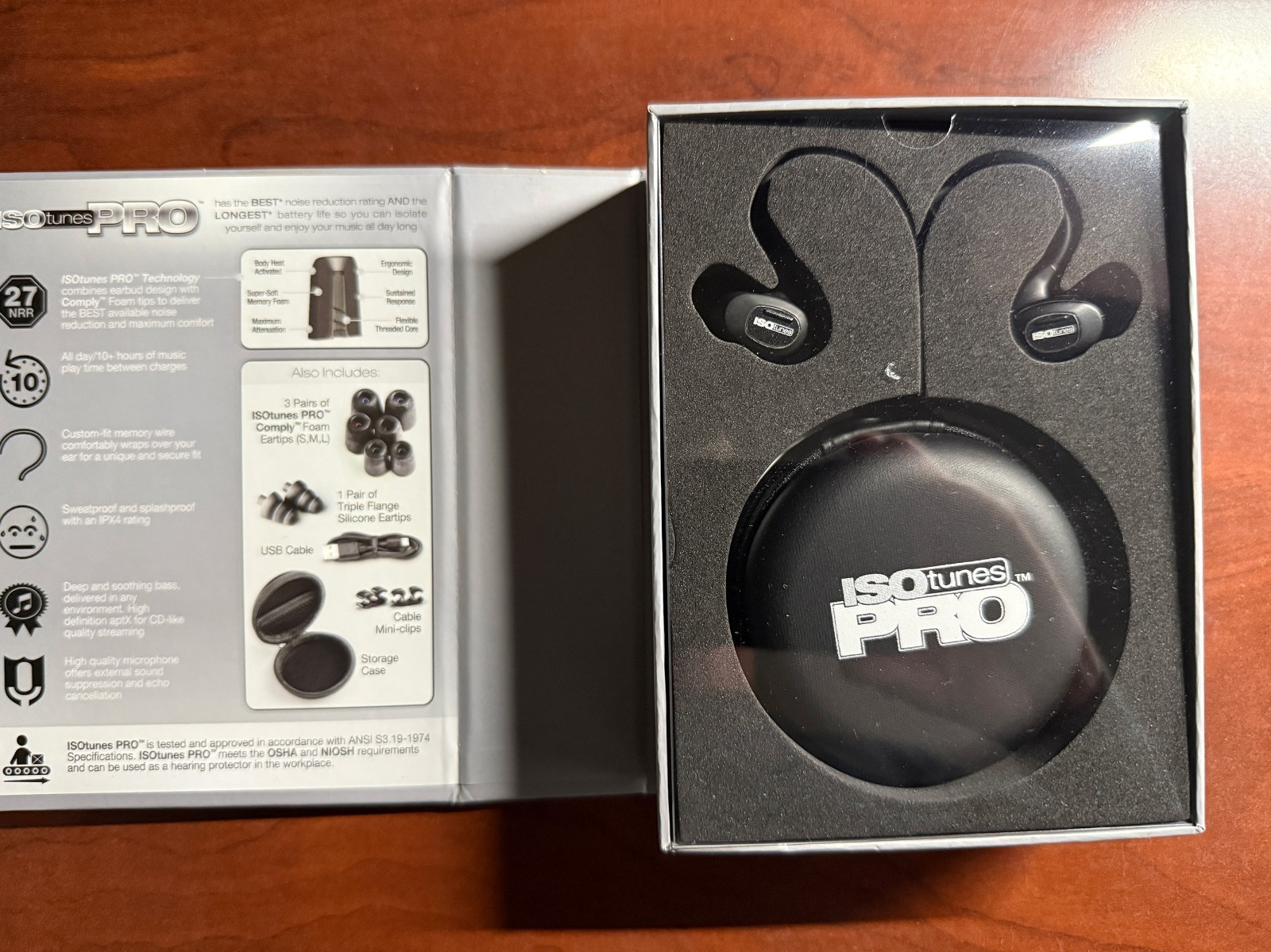 ISOtunes PRO 1.0: Bluetooth Hearing Protection, 27 dB Noise Reduction IT-07 New