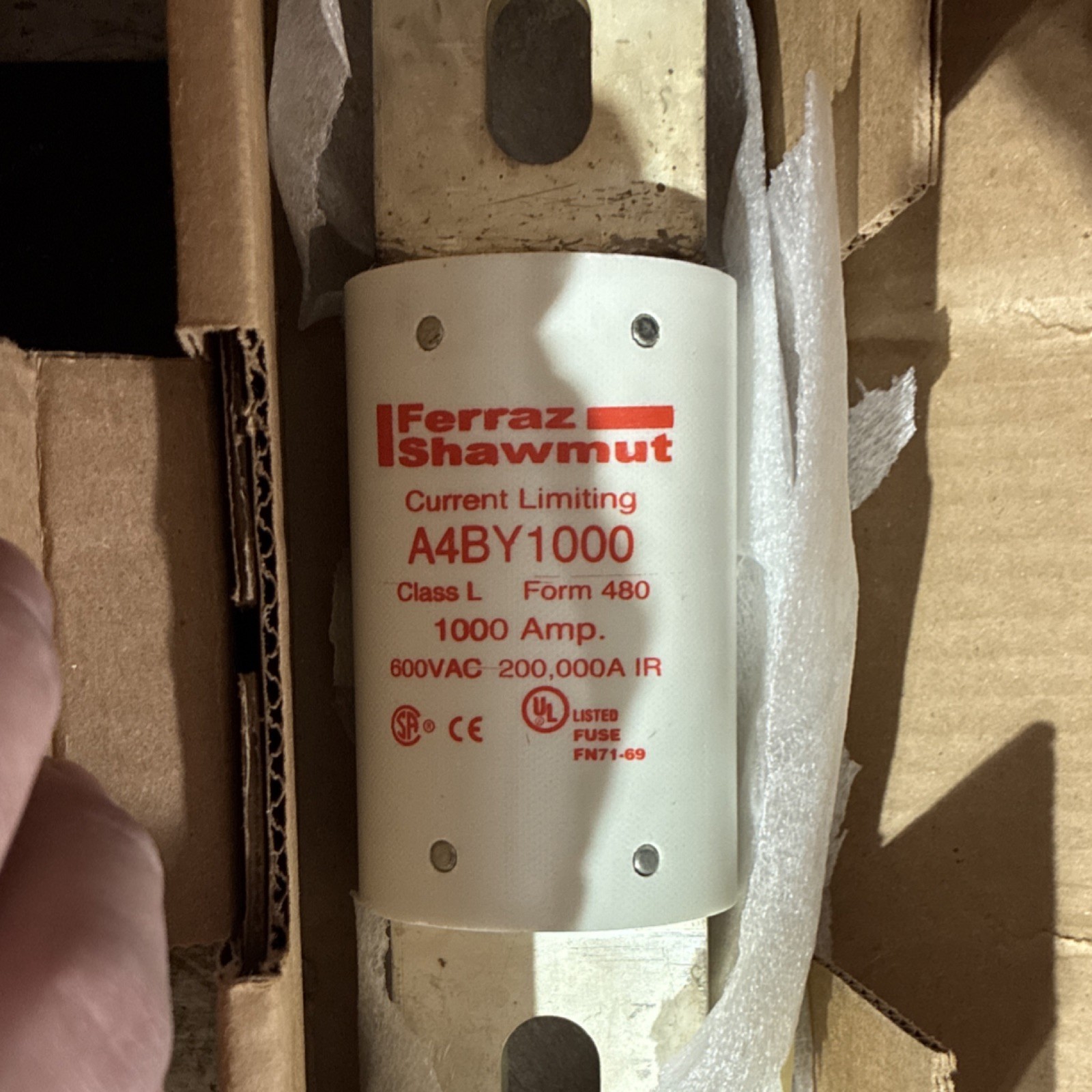 Mersen Amp-trap Fuse A4BY1000 1000A 600V Commercial 1 Pack Maximum Amperage