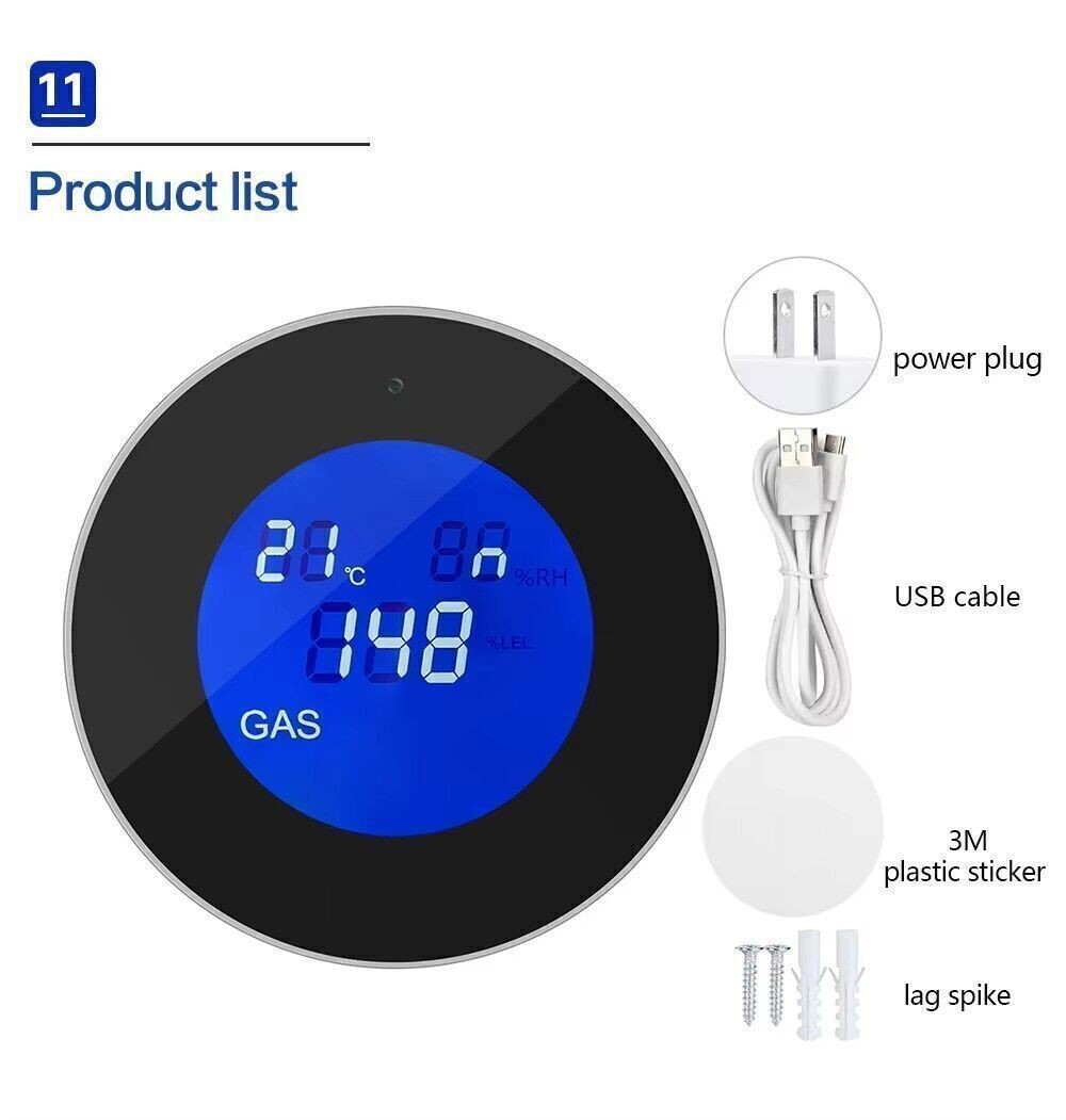 DIY Tuya APP WiFi Smart Natural Combustible Gas Leak Home Alarm Sensor Detector