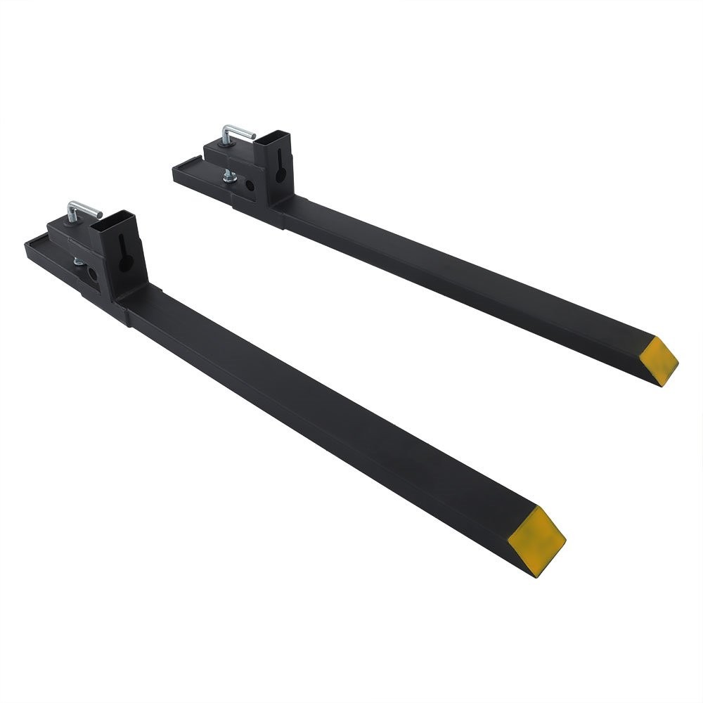 60 INCH Clamp on Pallet Forks 4000 LBS Heavy Duty Quick Attach Bucket Forks