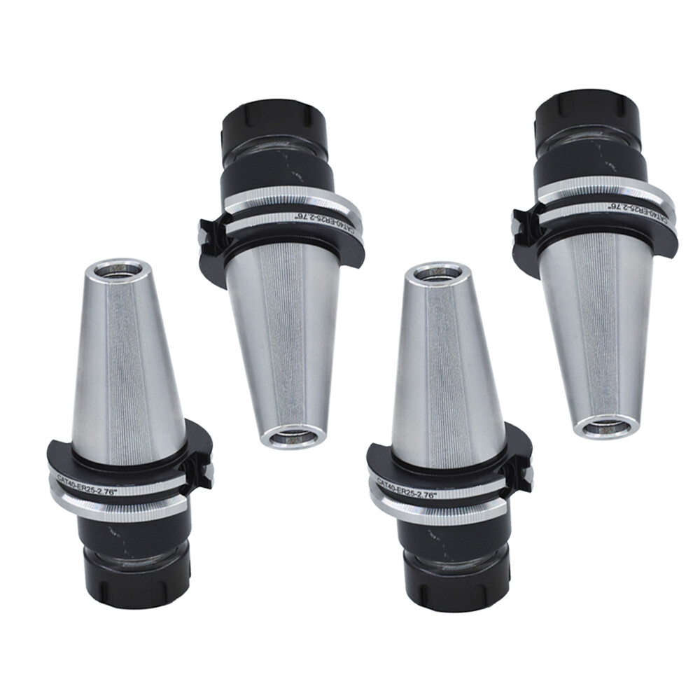 4×CAT40 ER25 Collet Chuck W. 2.76″ Gage Length 4 Chucks Tool Holder Set
